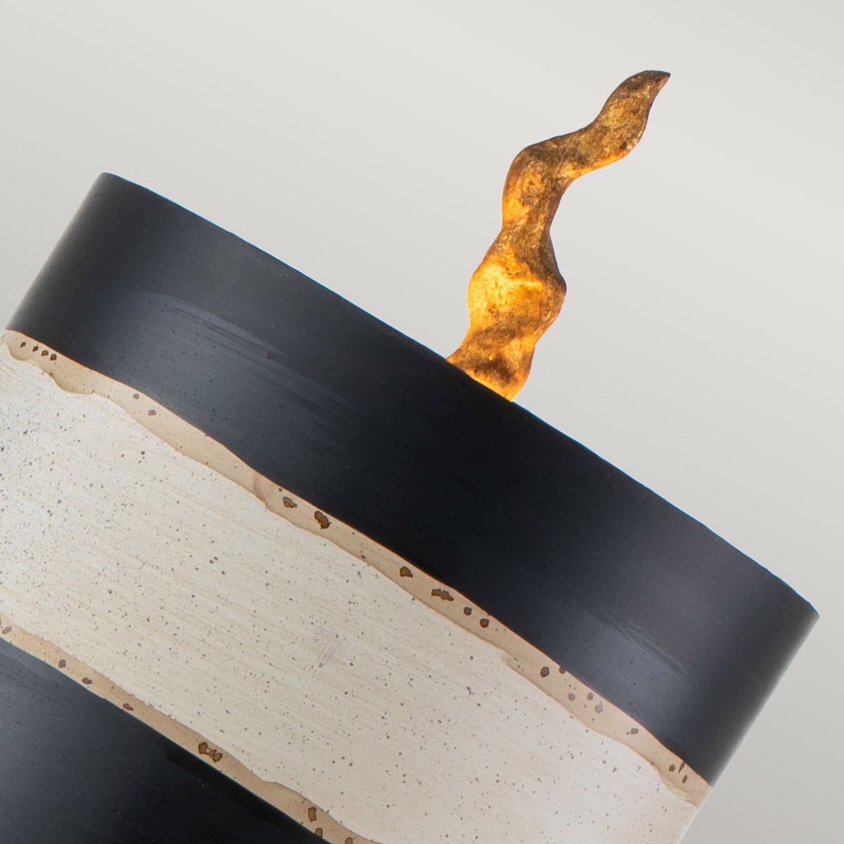 Dominique Gold Leaf and Zebra Striped Table Lamp with Star Base