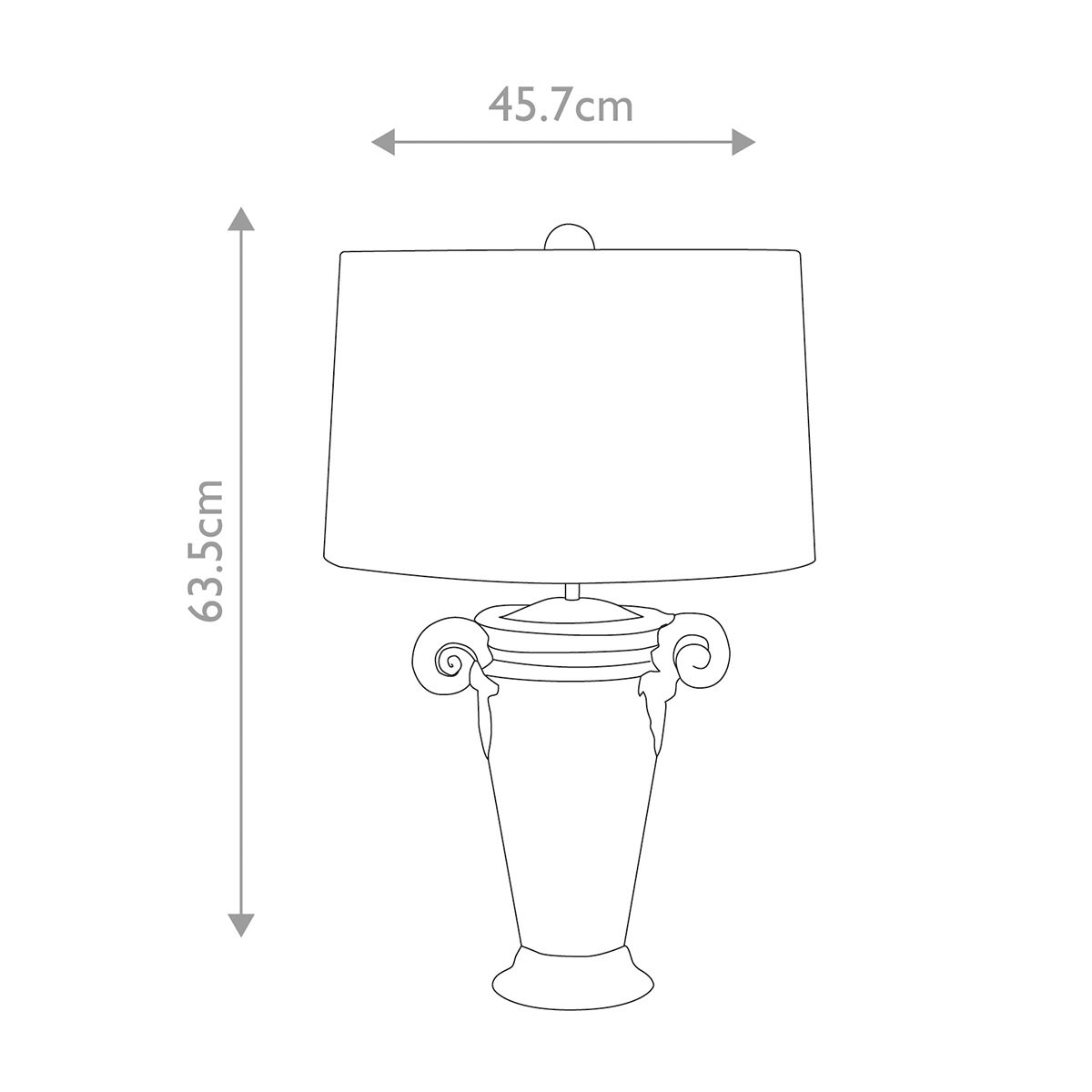Gallier 1lt Table Lamp - Black and Gold Black and Gold