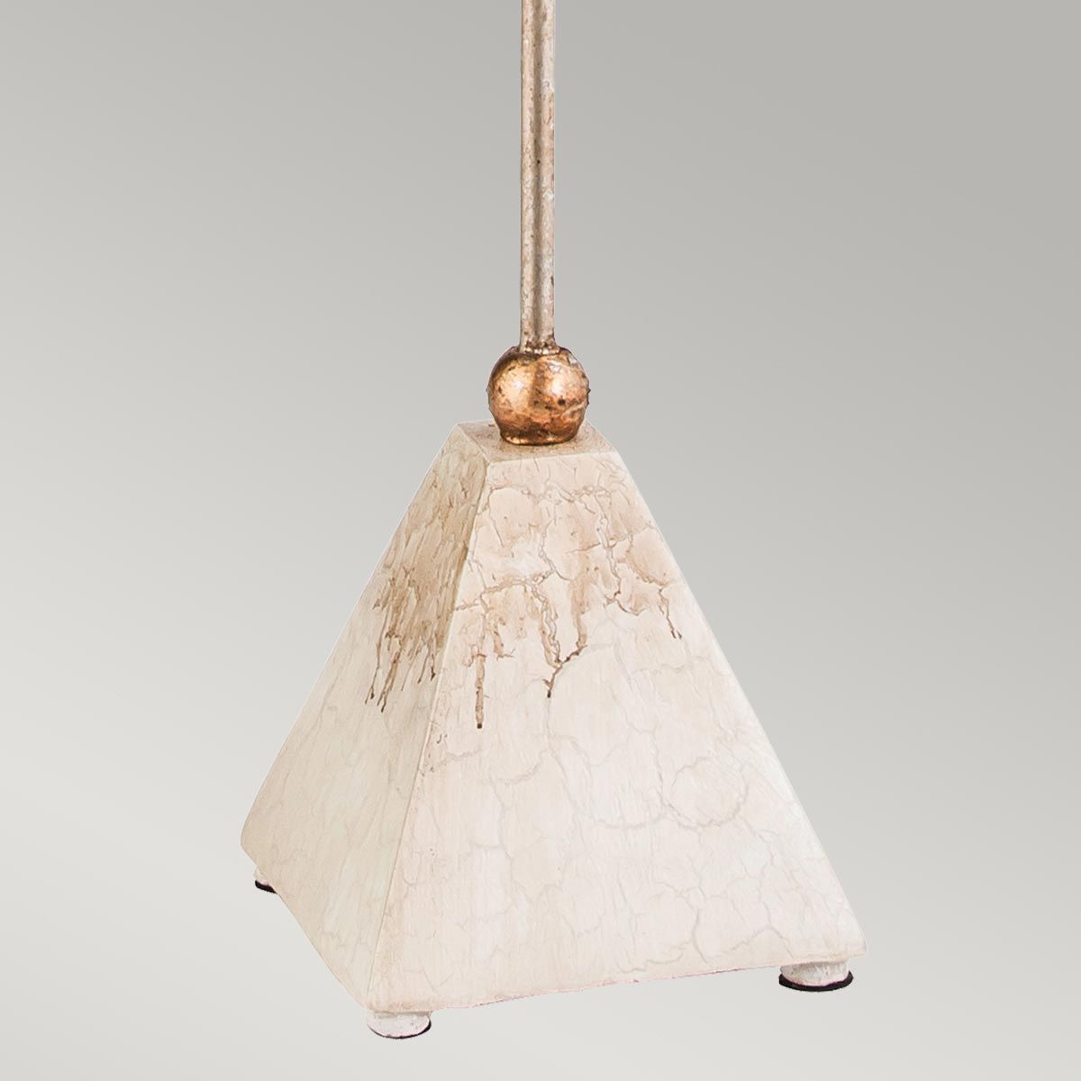 Madison Sculpted Steel Table Lamp with Crystal Accents and Putty Patina Shade