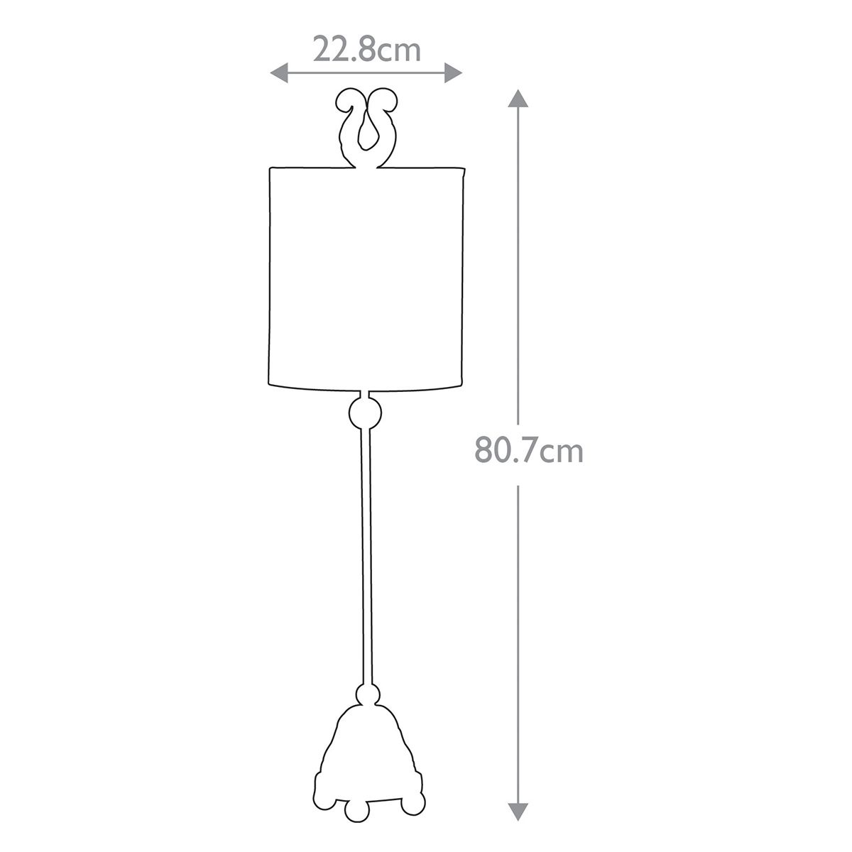 Elegant Silver and Gold Phoenician Table Lamp with Black Shade