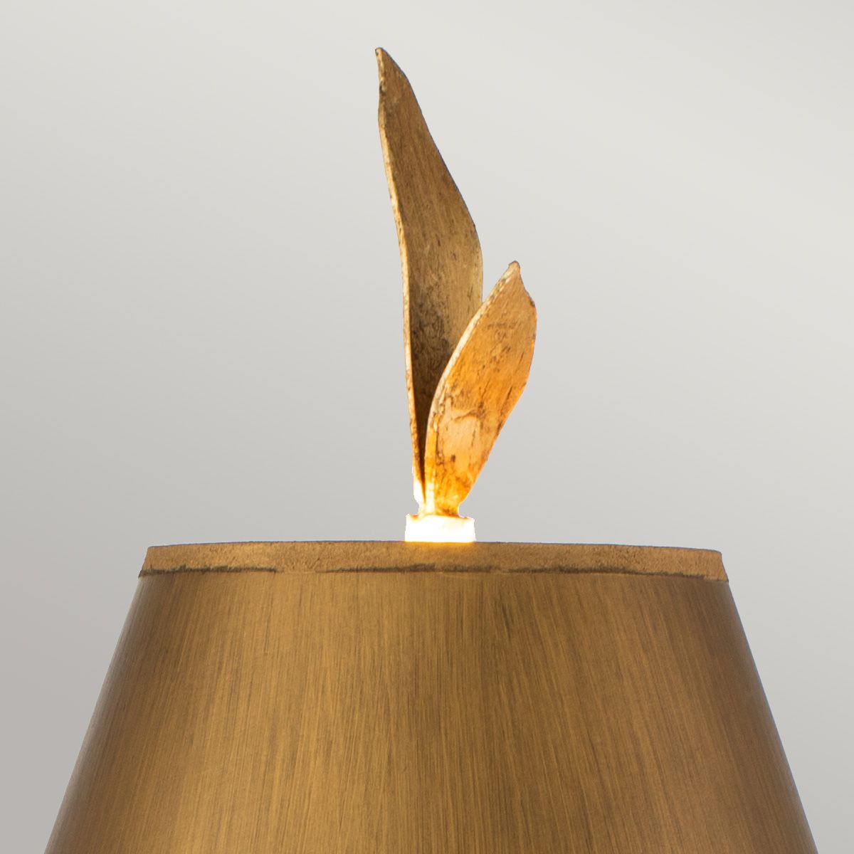 Golden Leaf Elegance Table Lamp with Shade