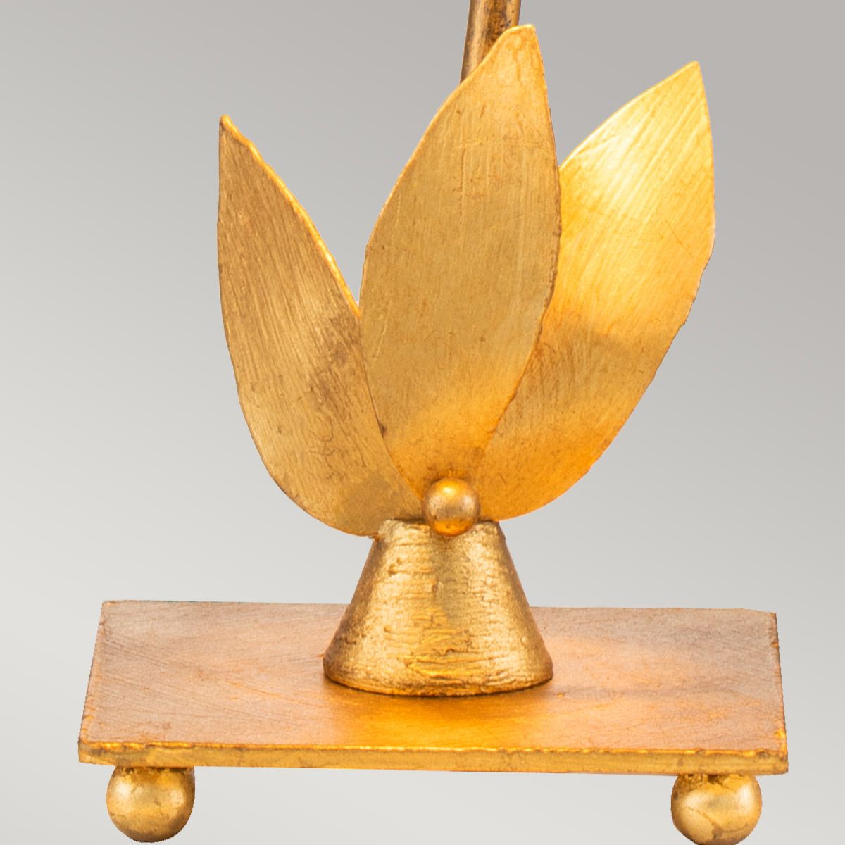Golden Leaf Elegance Table Lamp with Shade