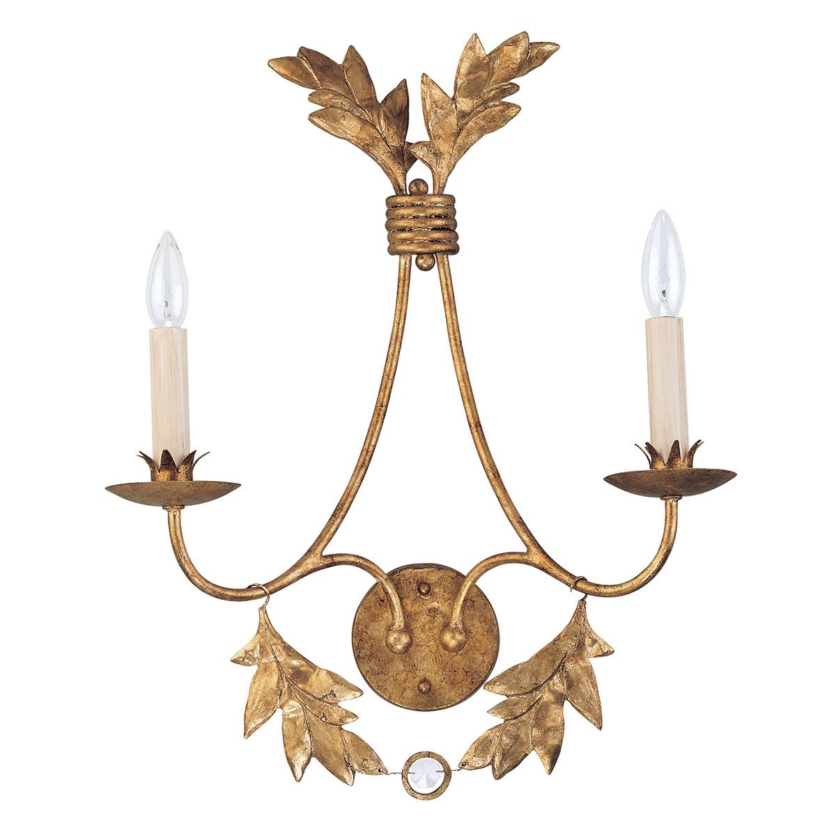 Gilded Gold Sweet Olive Dual Light Wall Fixture