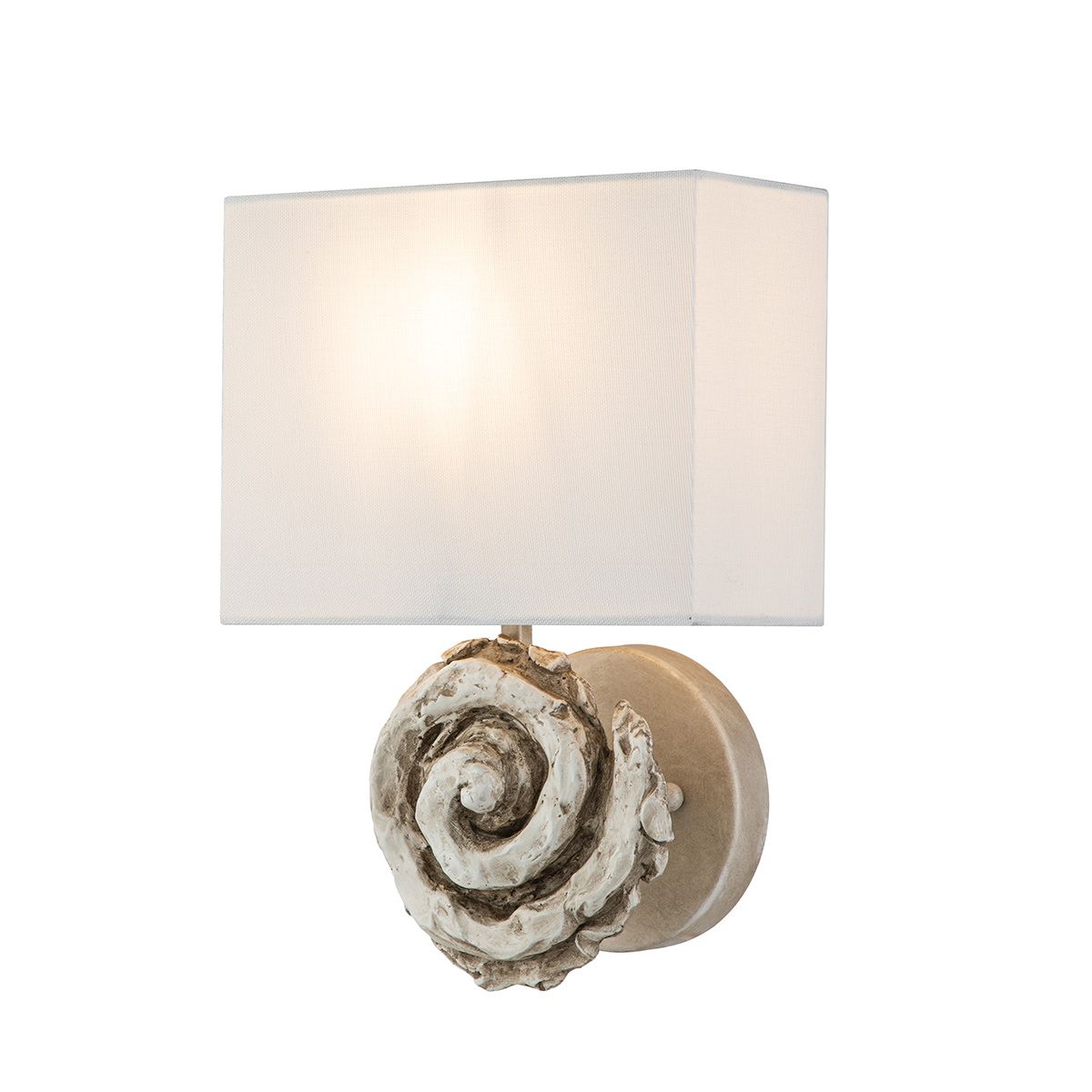 Swirl 1lt Large Wall Light - Bone White Bone White
