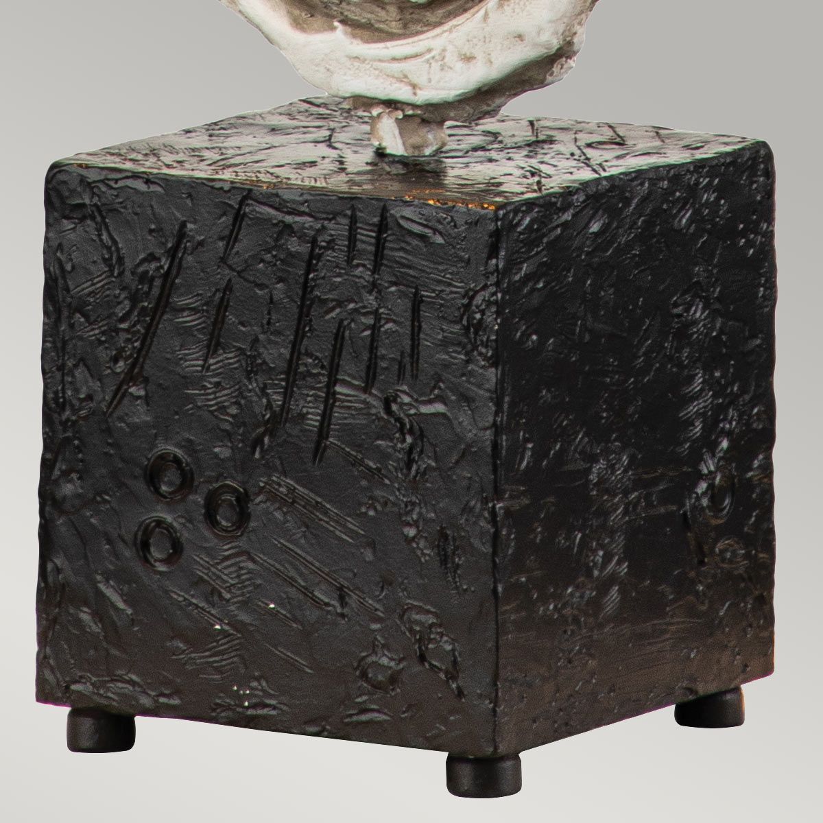 Swirl 1lt Table Lamp - Bone White Bone White and Black