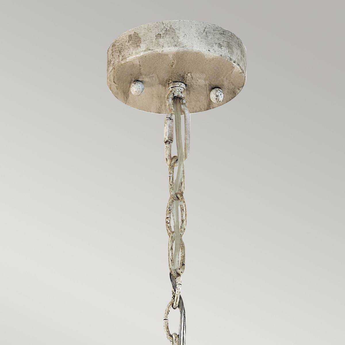 Trellis Pendant Light in Putty Patina and Silver Leaf Finish