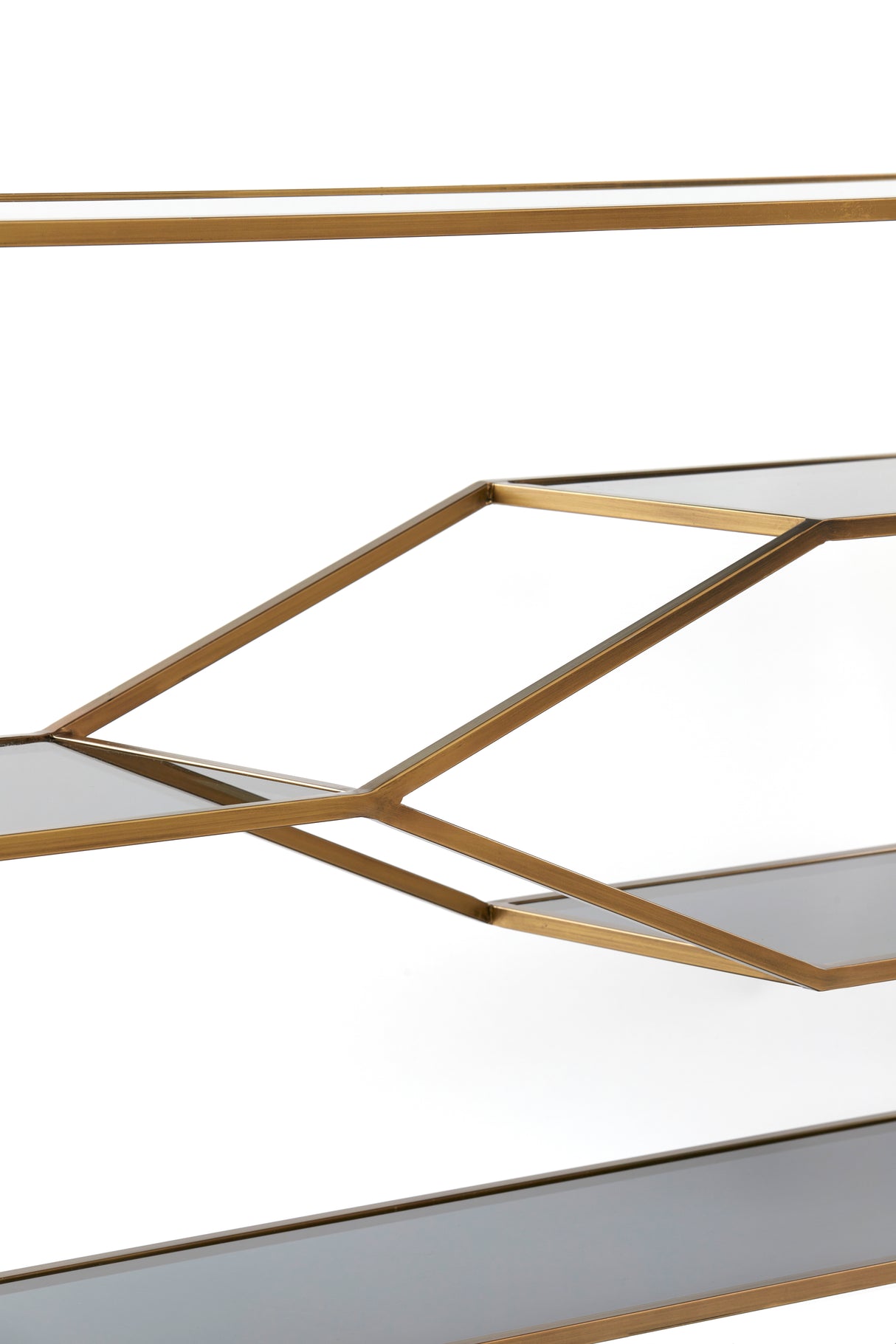 Smoky Glass & Antique Bronze Console 140x35x80 cm - Aino Collection