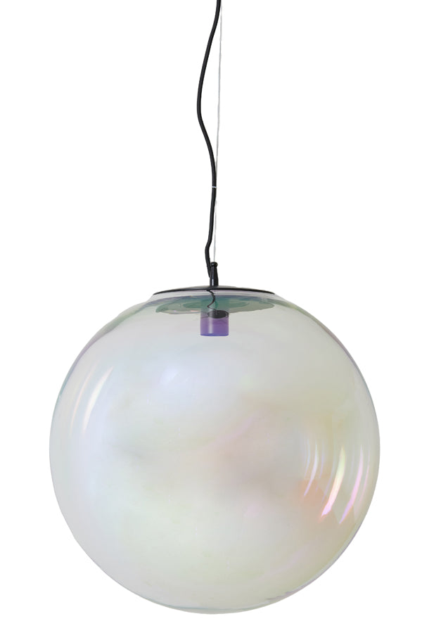 Medina Glass Rainbow Hanging Lamp Ø48 cm with Black Accents