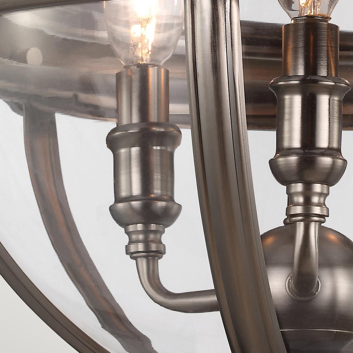 Victorian Elegance Pendant Globe Chandelier, 3-Light Fixture