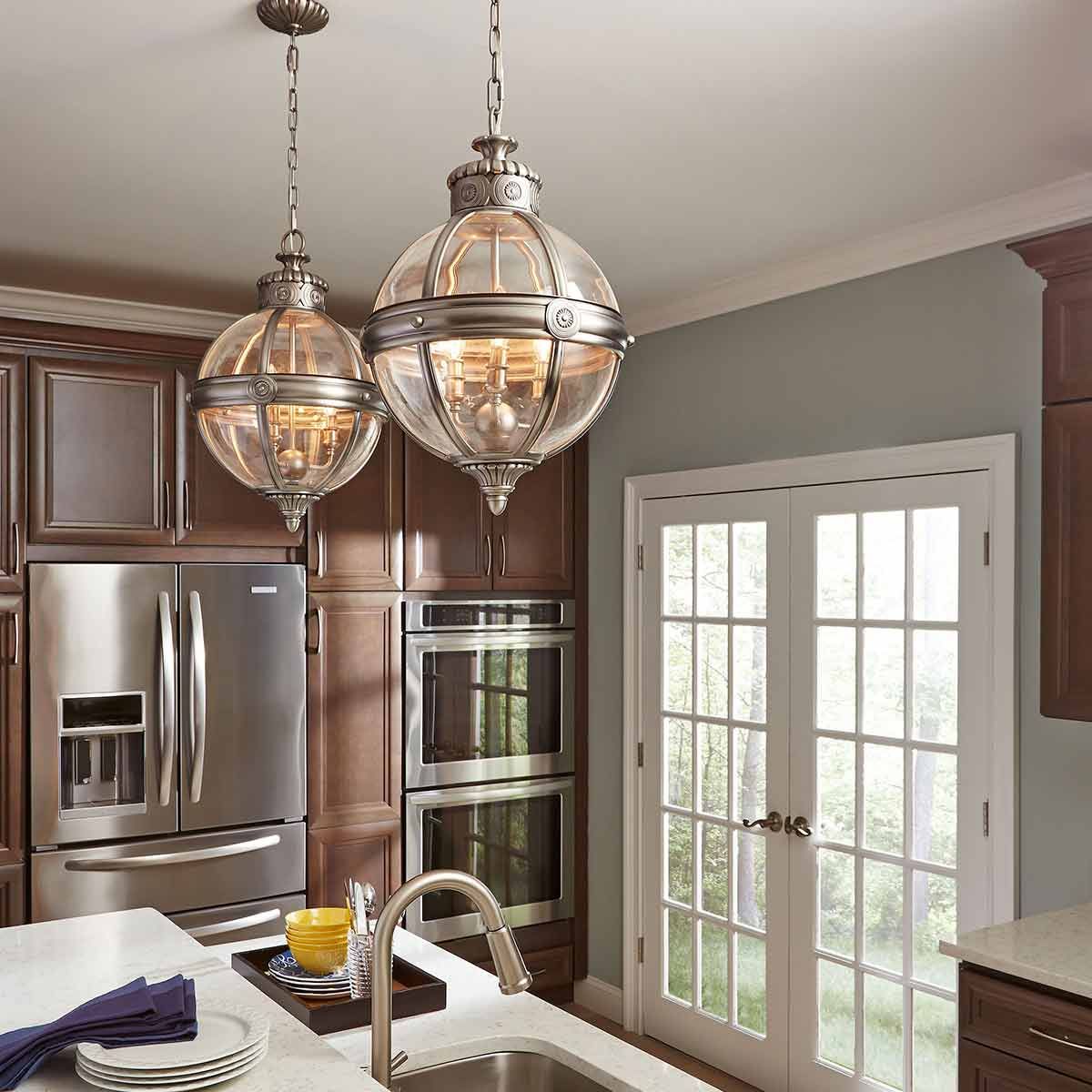 Victorian Elegance Pendant Globe Chandelier, 3-Light Fixture