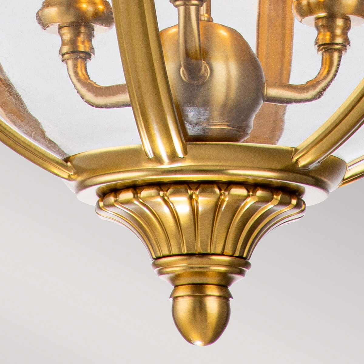 Adams Victorian-Inspired 3-Light Pendant Chandelier - Burnished Brass