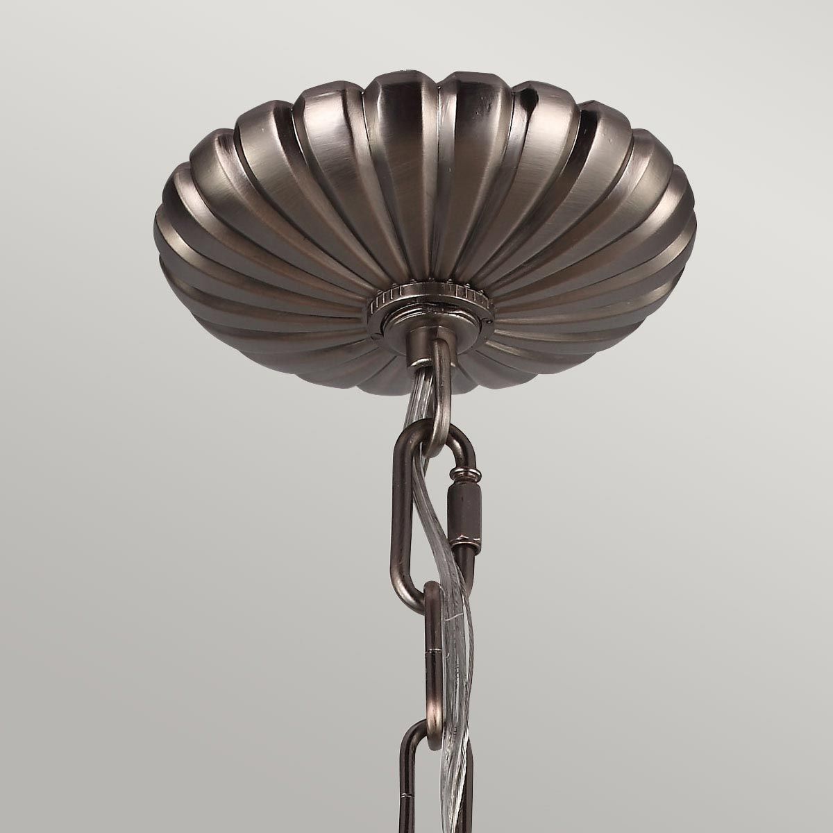 Victorian Elegance Nickel Globe Pendant Chandelier with 4 Bulbs
