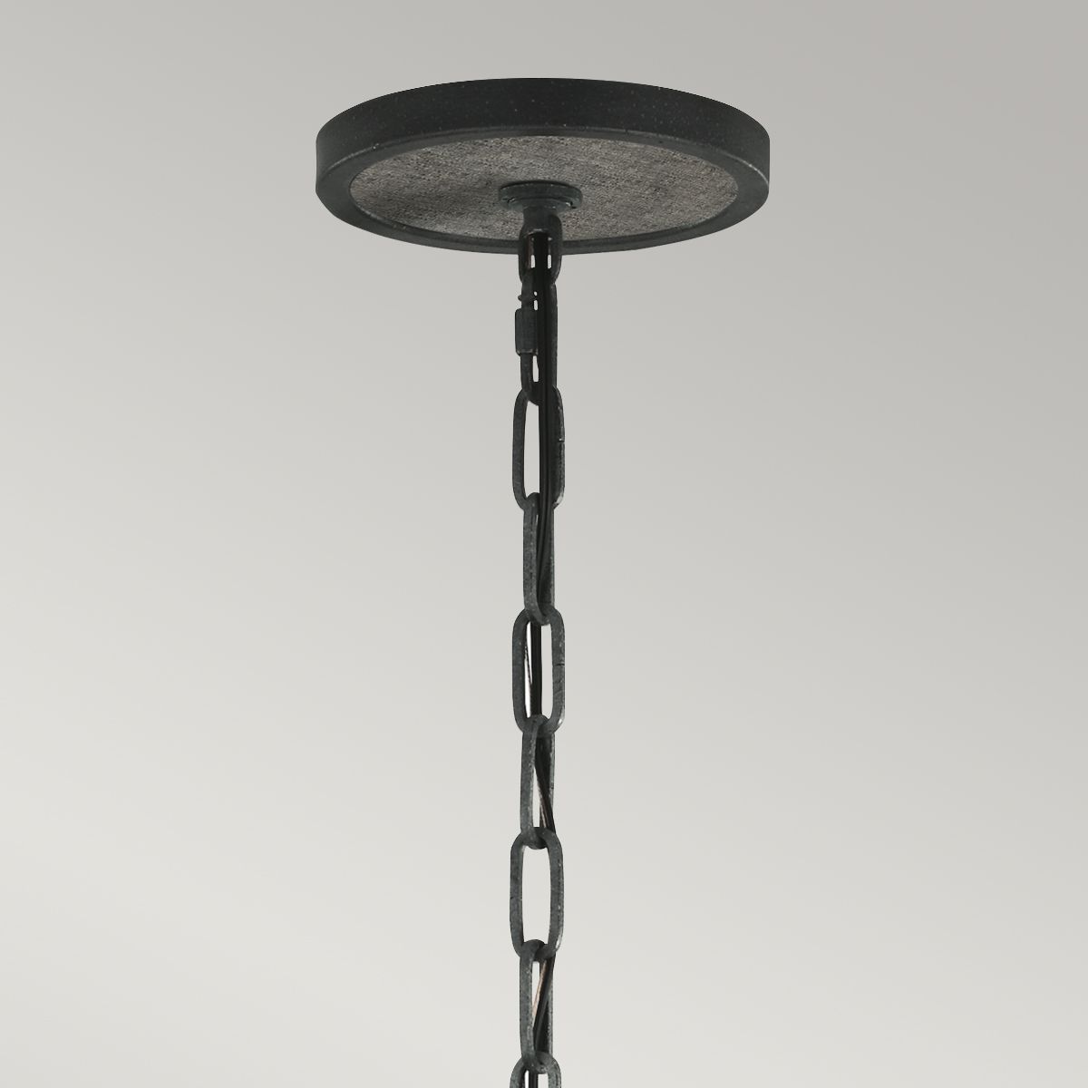 Rustic Elegance: Weathered Wood and Iron Globe Chandelier