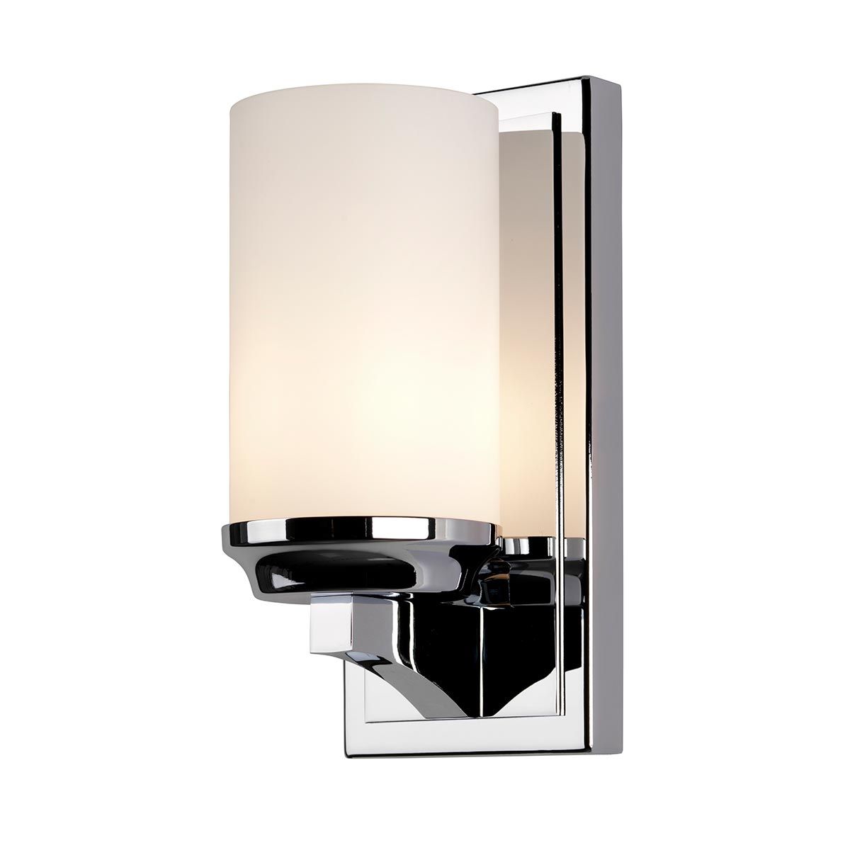 Amalia One-Light Polished Chrome Bathroom Wall Fixture
