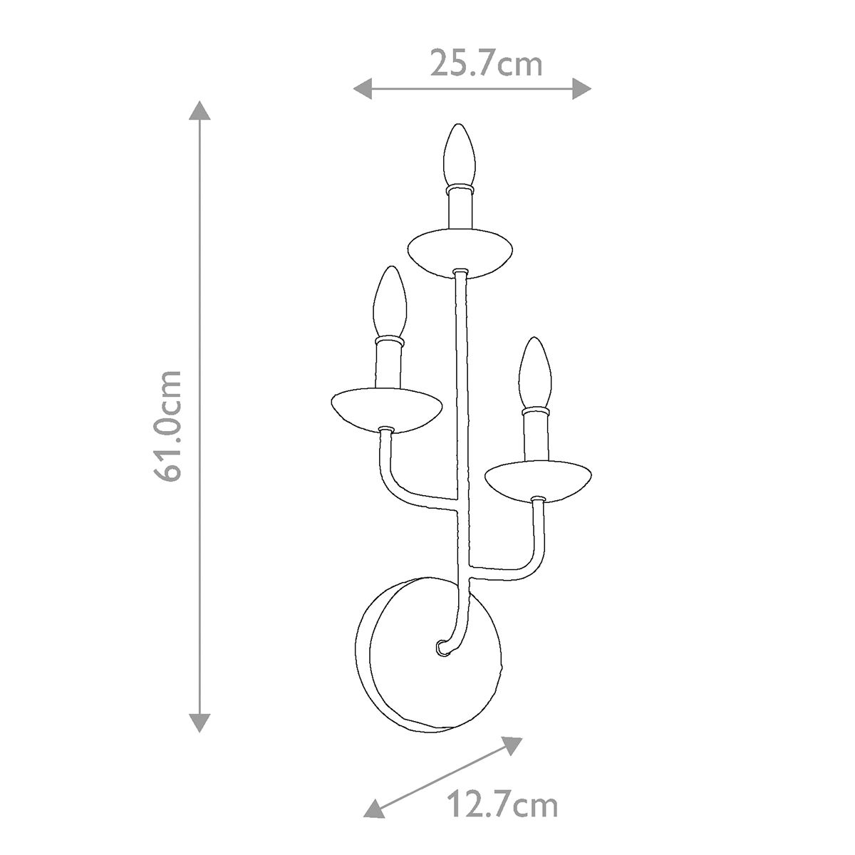 Annie Coastal Elegance 3-Light Wall Sconce