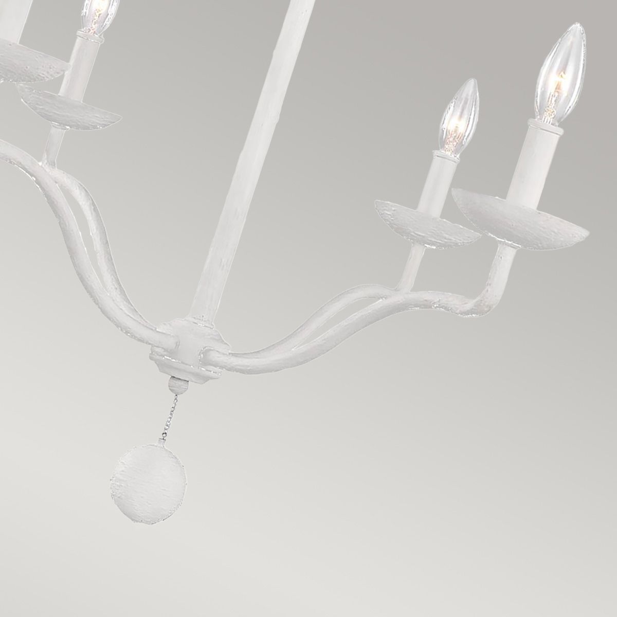 Annie Coastal 4-Light Plaster White Chandelier