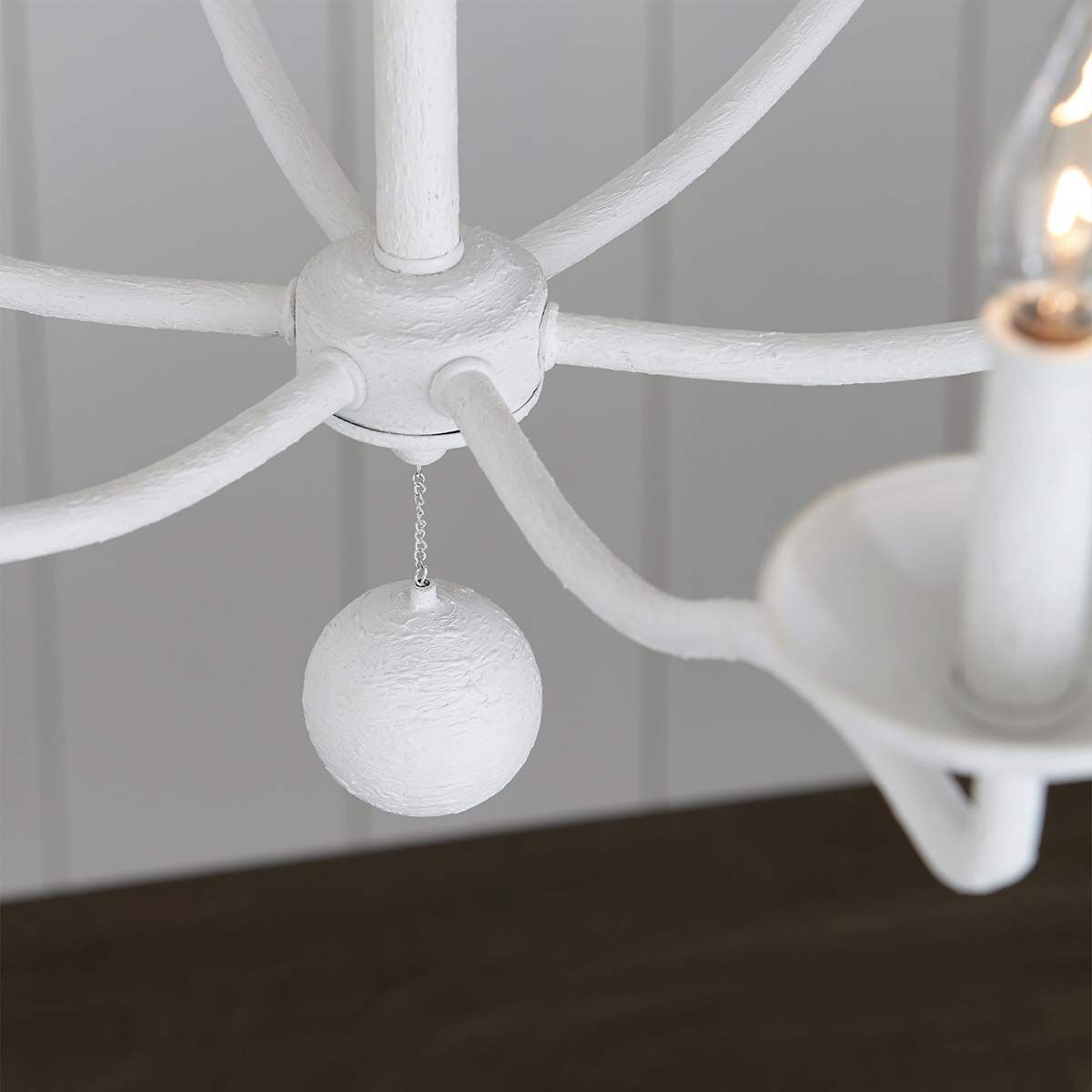 Coastal Elegance 6 Light Chandelier in Plaster White