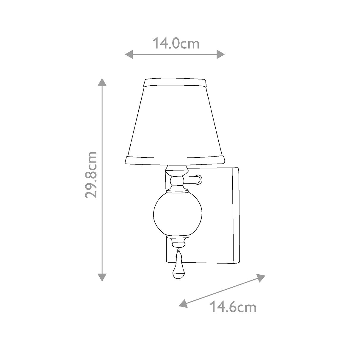 Oxidized Silver Leaf Wall Sconce with Linen Shade