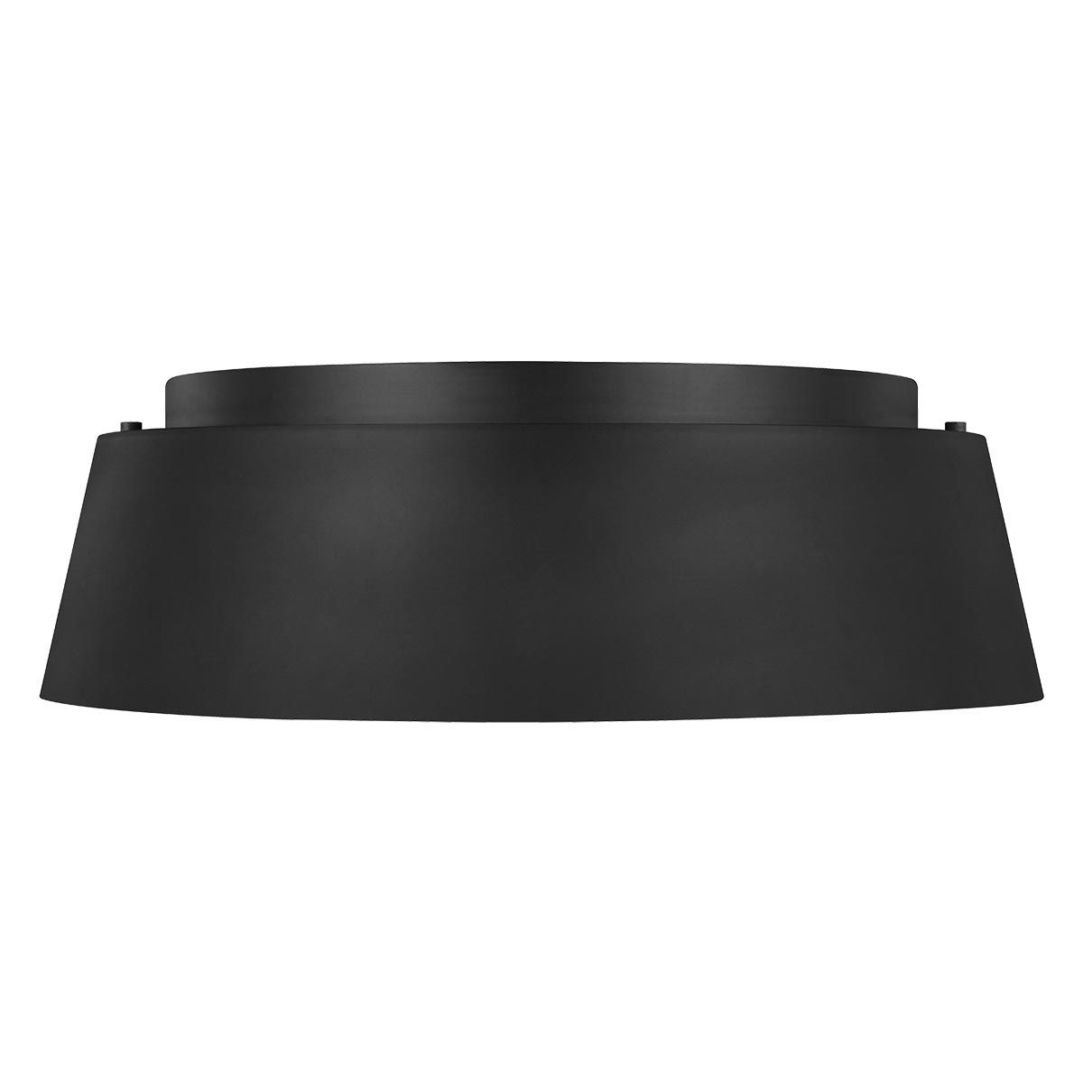 Midnight Black Asher 3-Light Elegant Flush Ceiling Fixture