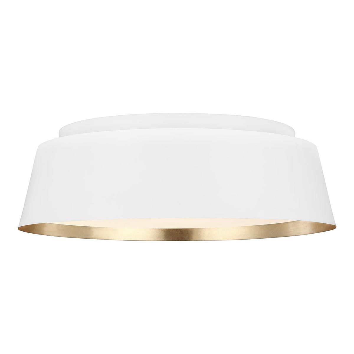 Asher Matte White 3-Light Elegant Flush Mount Fixture