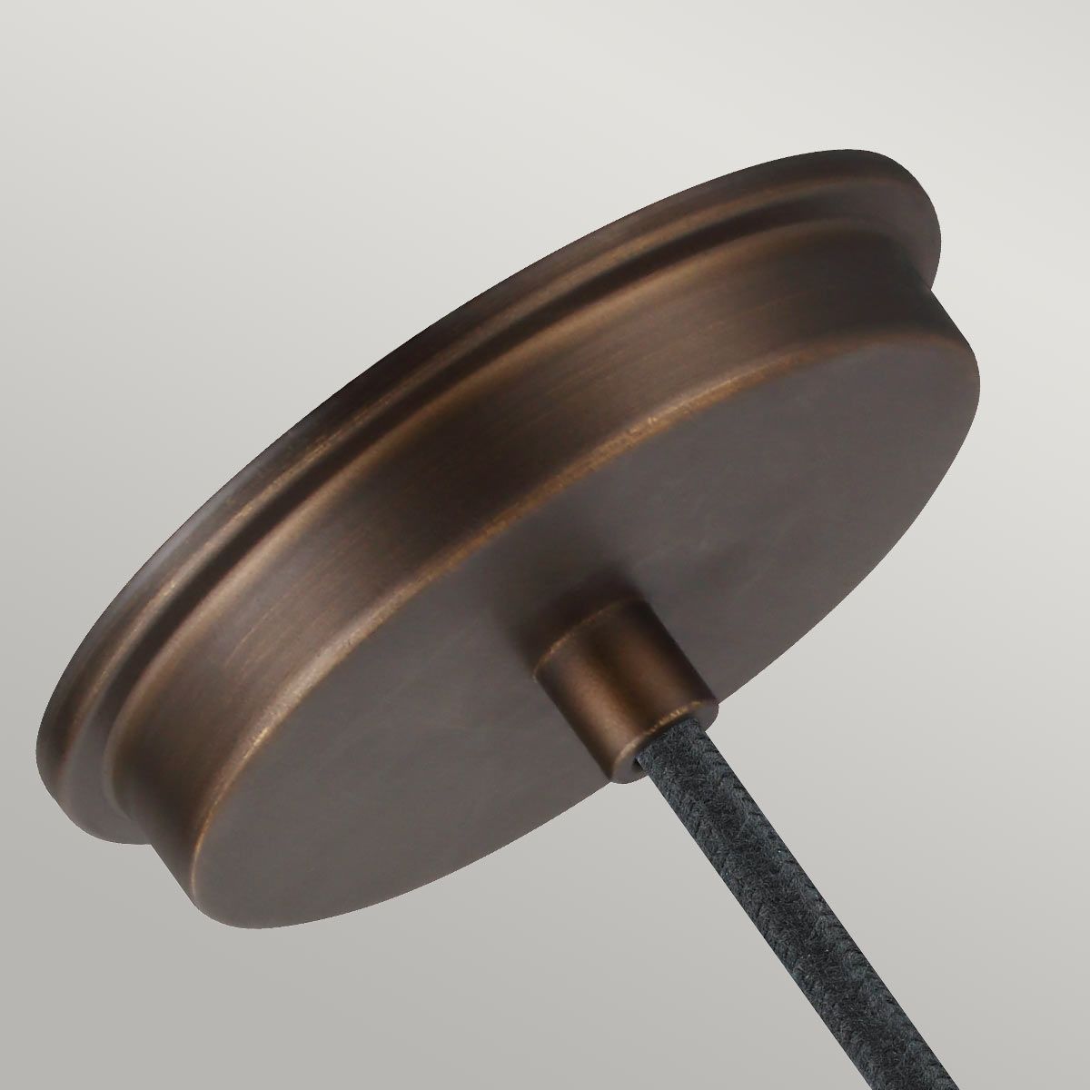 Baskin Aged Brass & Glass Dome Pendant Light, 228mm