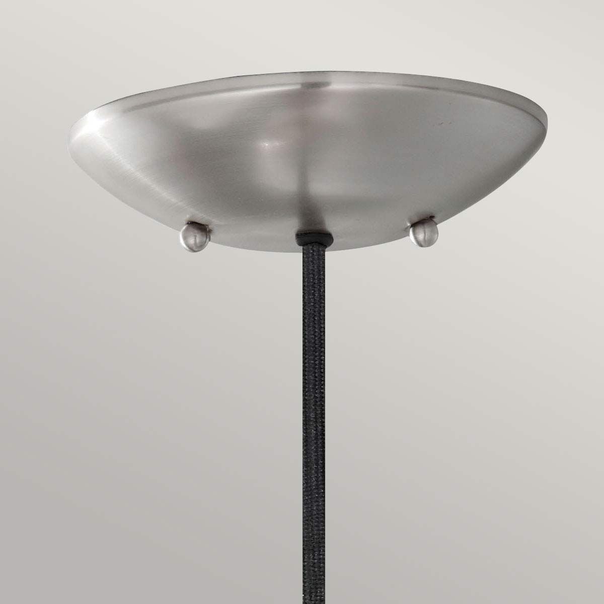 Contemporary Brushed Nickel Dome Pendant Light