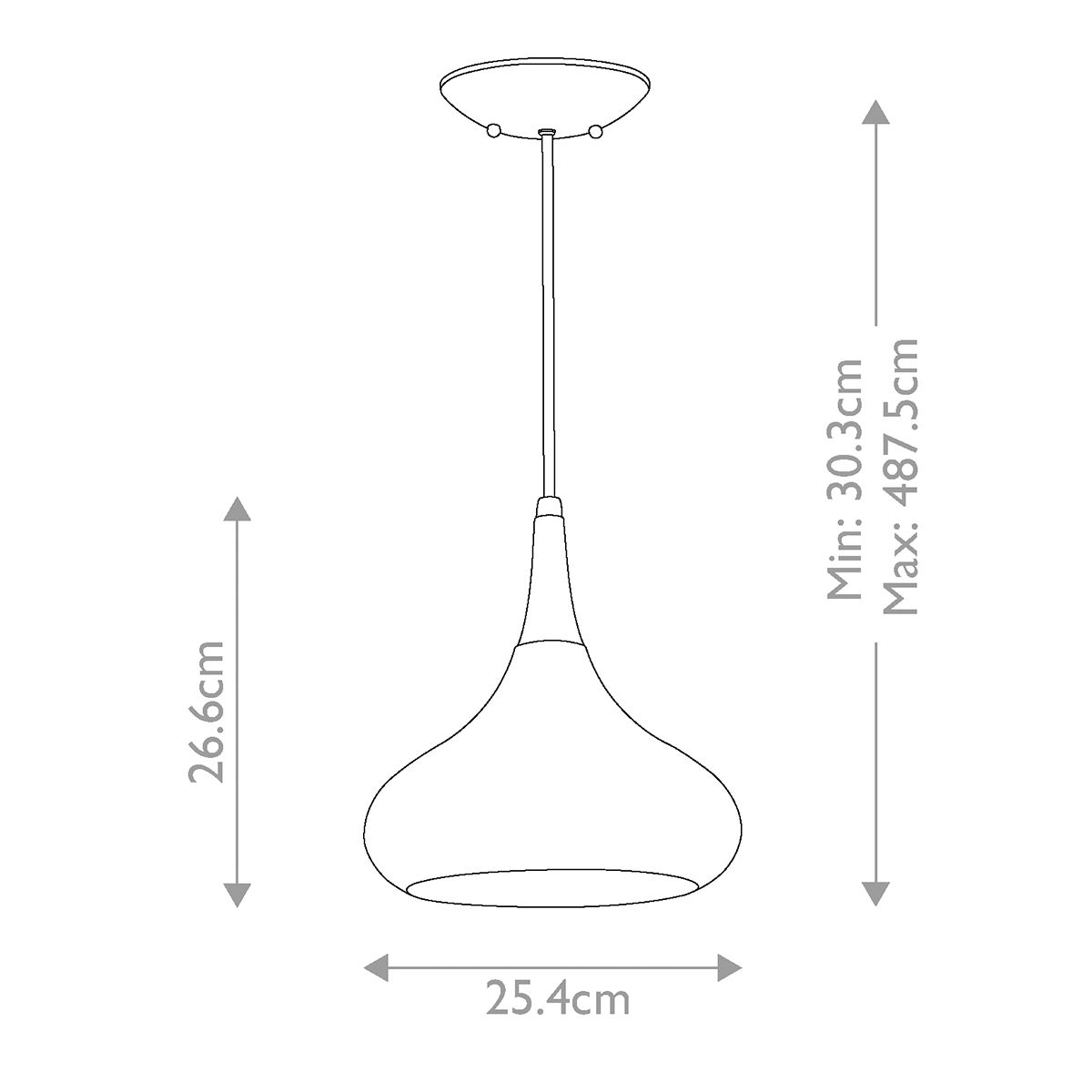 Contemporary Brushed Nickel Dome Pendant Light