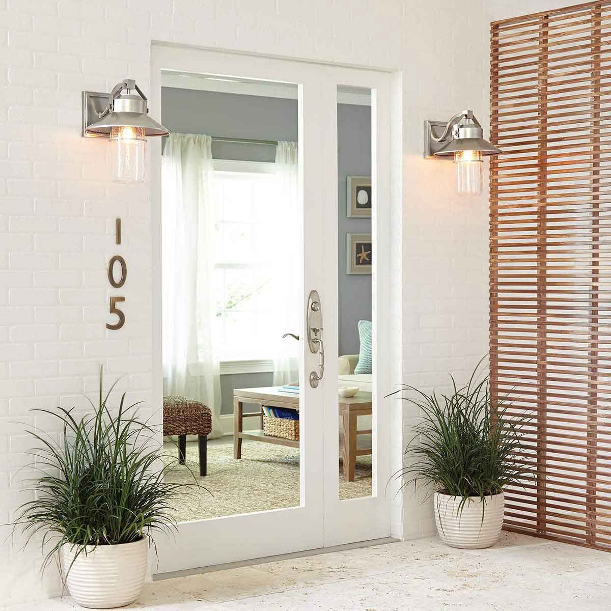 Boynton Medium Exterior Wall Lantern - Painted Brushed Steel