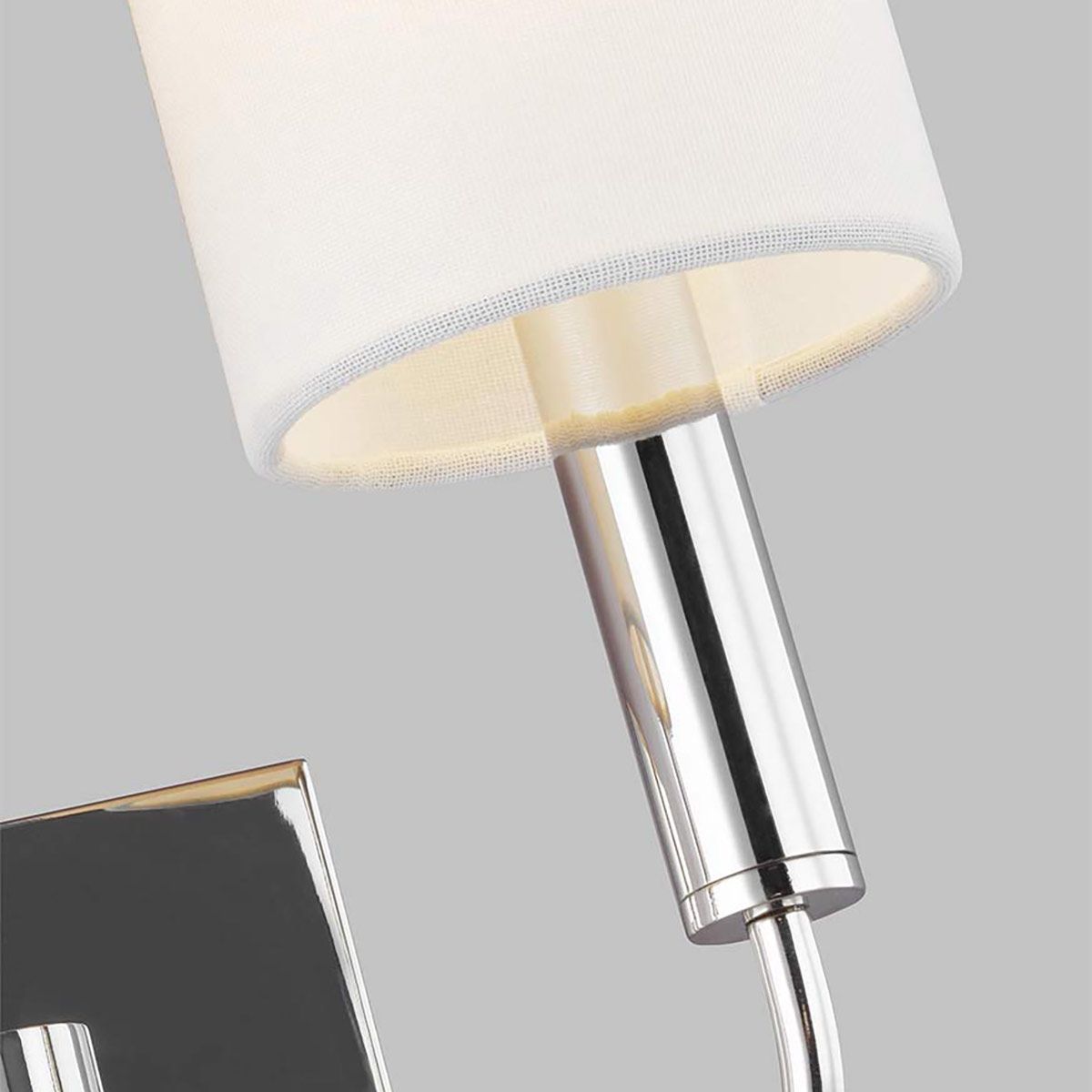 Brianna Dual Light Wall Sconce - Contemporary Polished Nickel Finish