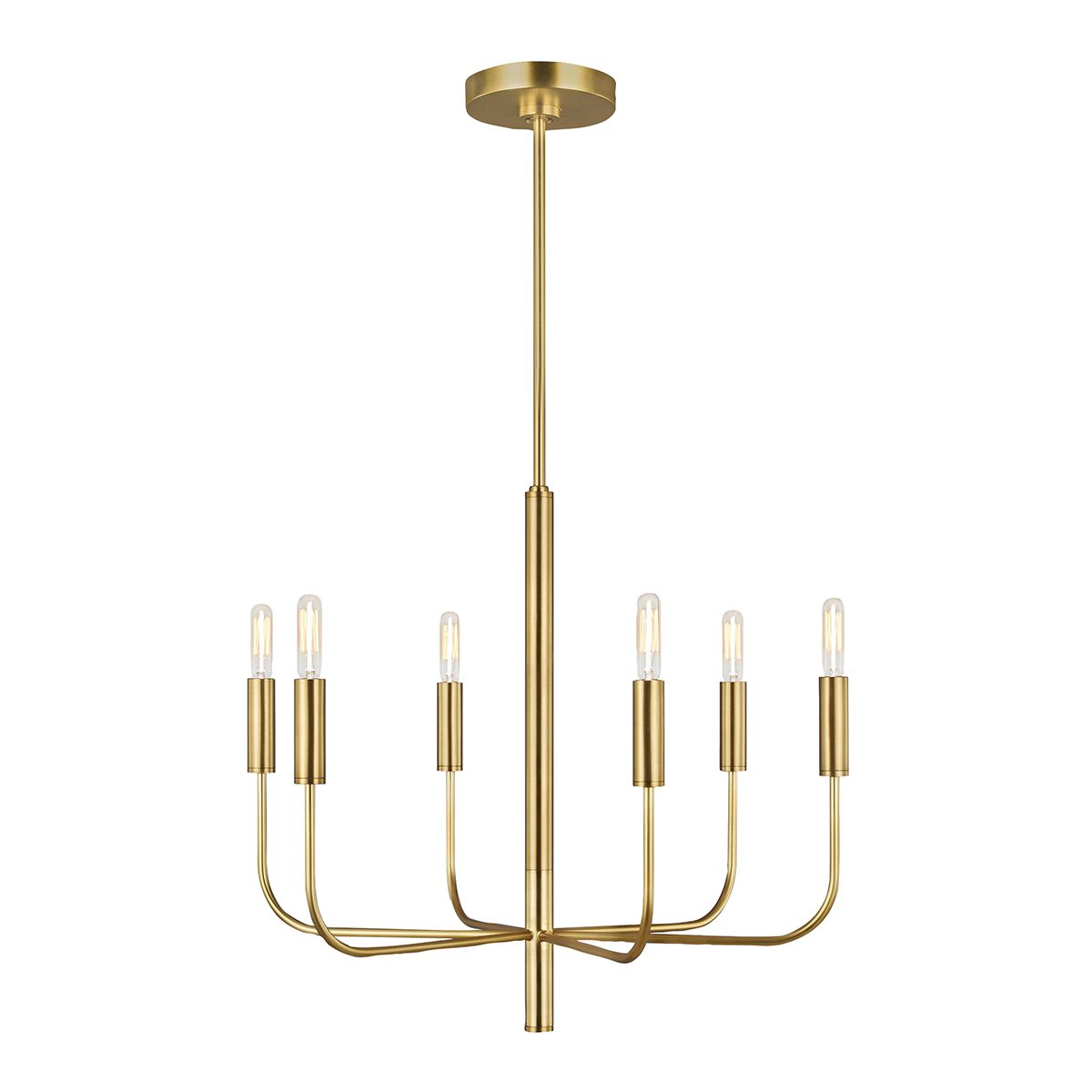 Brianna 6 lt Chandelier Burnished Brass