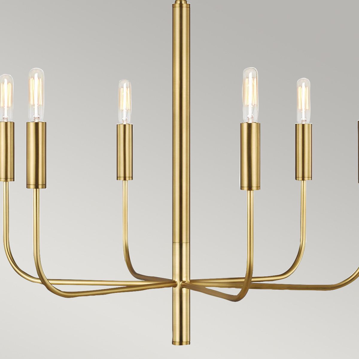 Brianna 6 lt Chandelier Burnished Brass