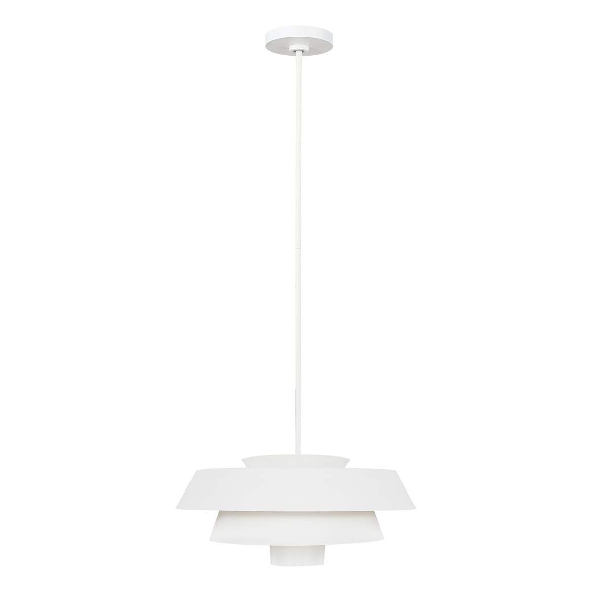 Brisbin Matte White Three-Tier Pendant Light