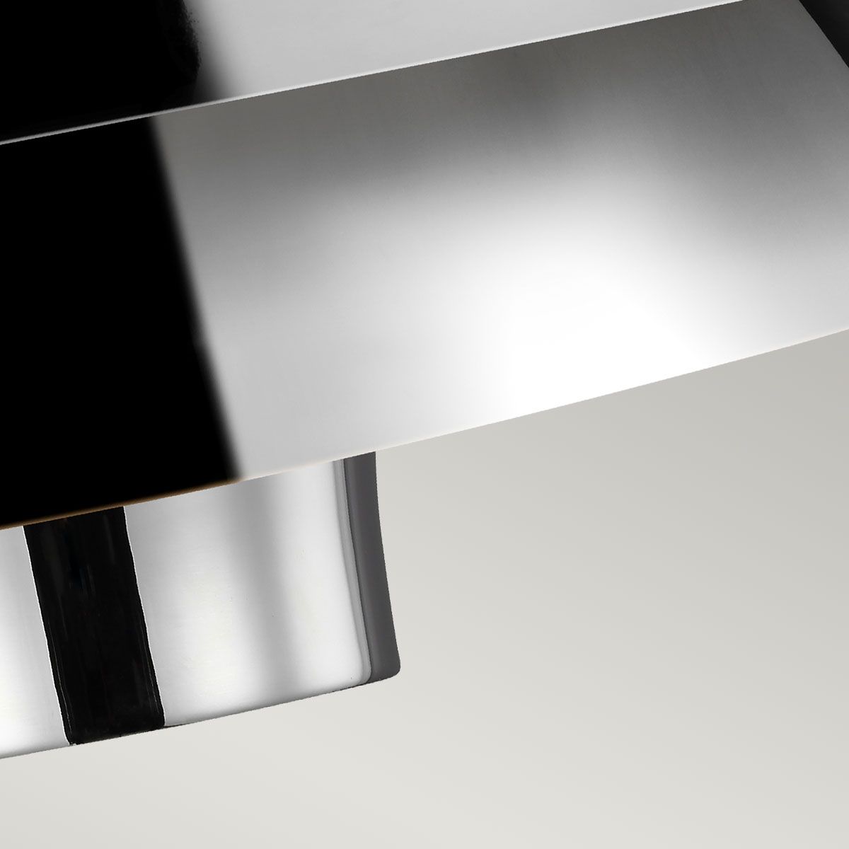 Brisbin Mid-Century Inspired Layered Pendant in Polished Nickel