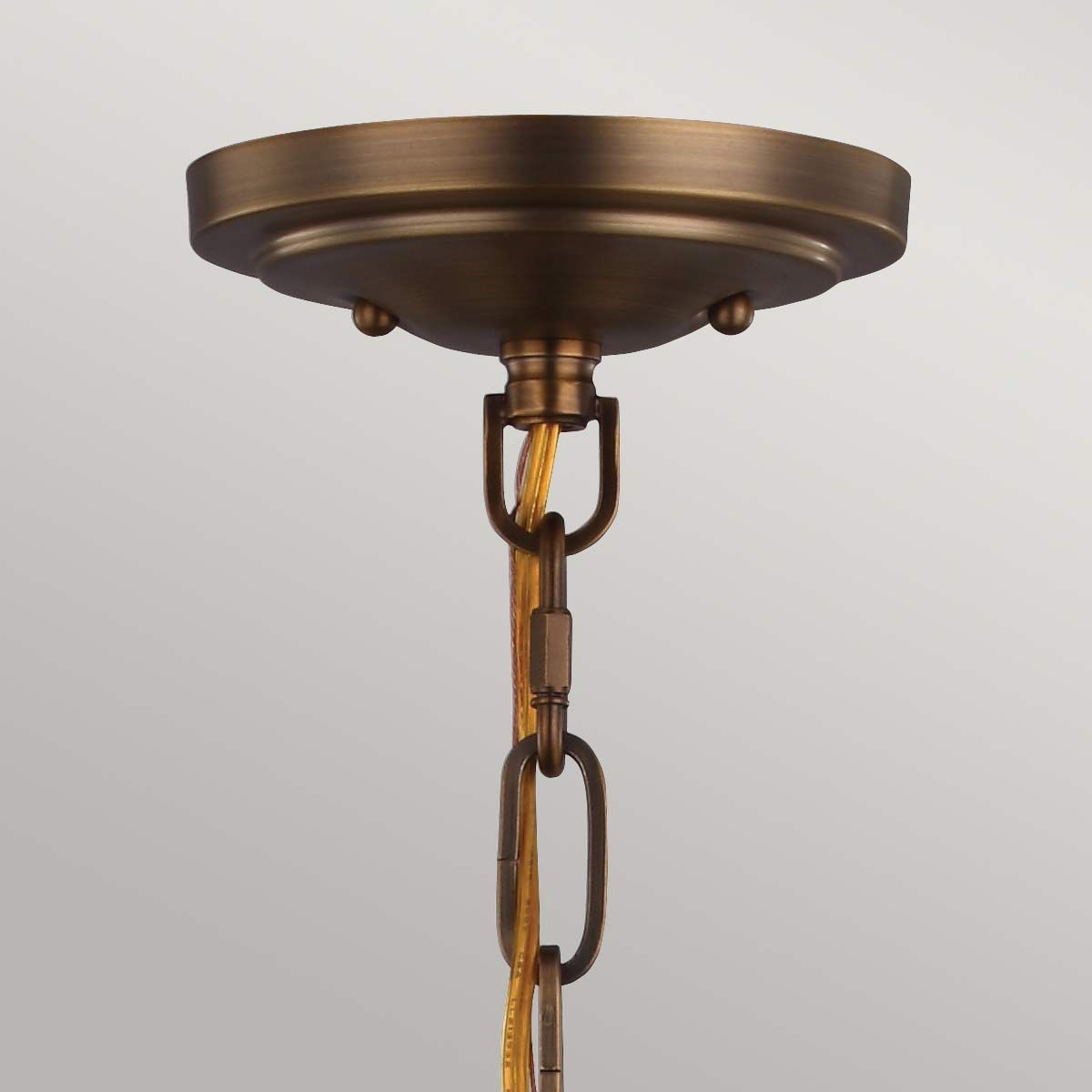Contemporary Brass and Black Industrial Dome Pendant Light
