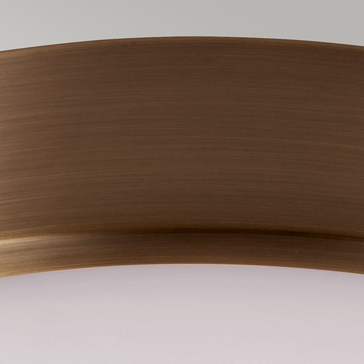 Brushed Brass Flush Ceiling Light with Opal Glass Shade