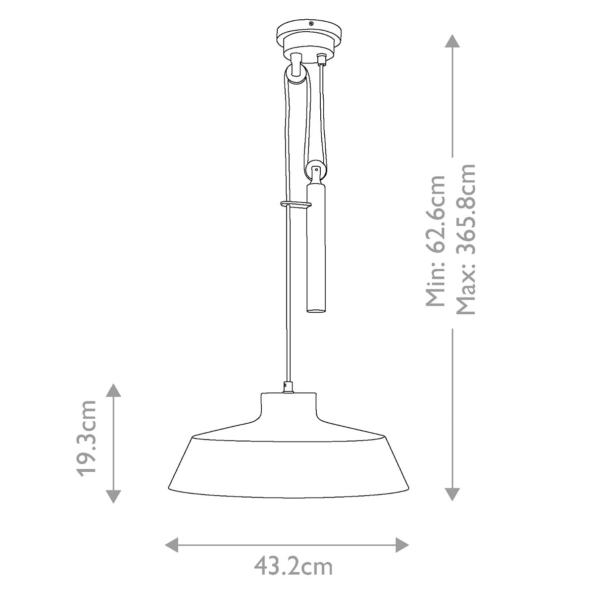 Candor Modern Vintage Adjustable Pendant Light in Matte White and Burnished Brass