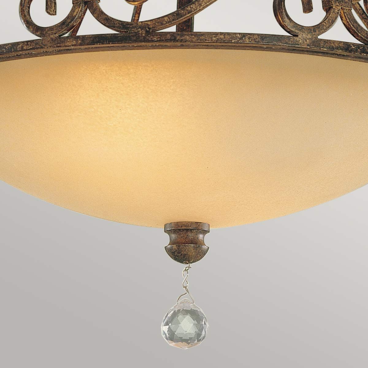 Chateau Dual-Light Mocha Bronze Ceiling Fixture