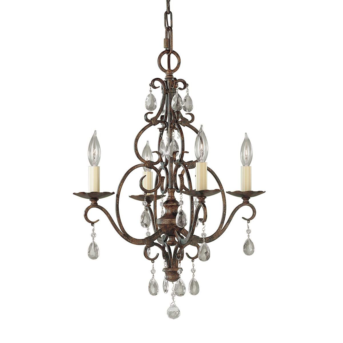 Majestic Chateau Mocha Bronze 4-Light Interior Chandelier