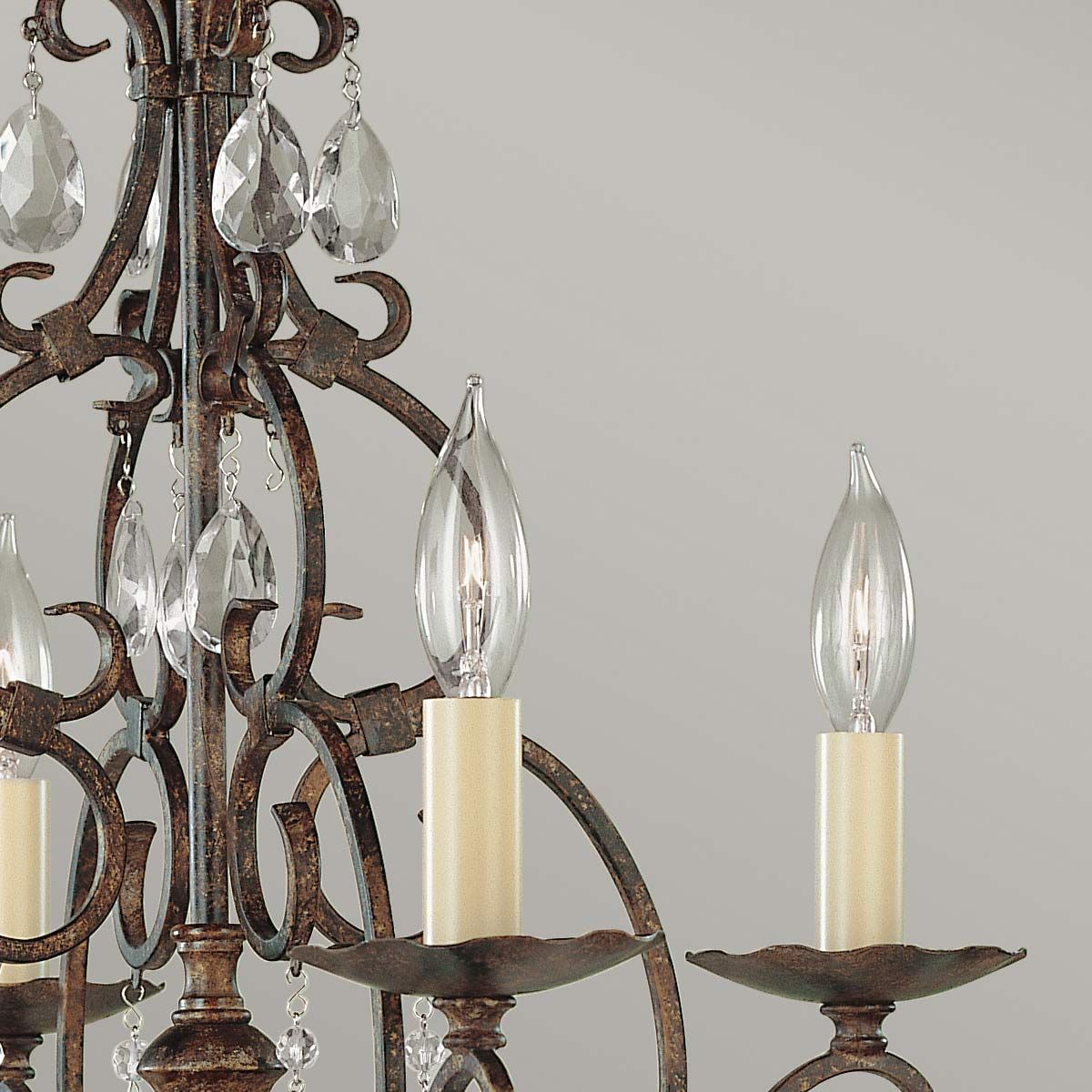 Majestic Chateau Mocha Bronze 4-Light Interior Chandelier