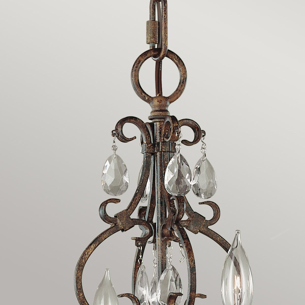 Majestic Chateau Mocha Bronze 4-Light Interior Chandelier