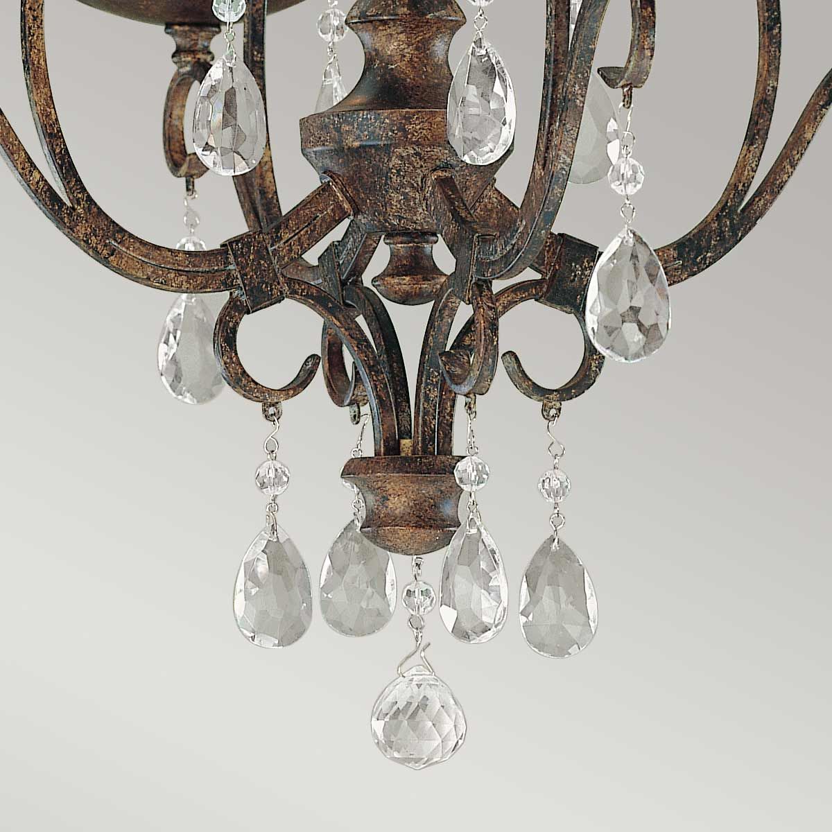 Majestic Chateau Mocha Bronze 4-Light Interior Chandelier
