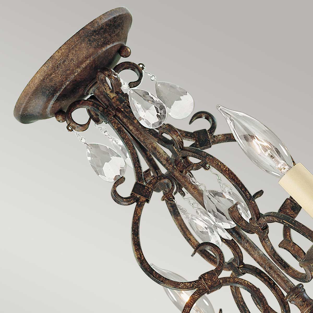 Majestic Chateau Mocha Bronze 4-Light Interior Chandelier