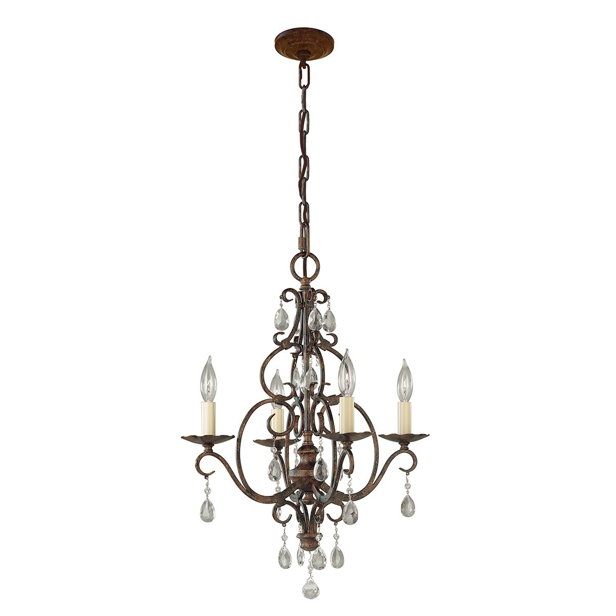 Majestic Chateau Mocha Bronze 4-Light Interior Chandelier