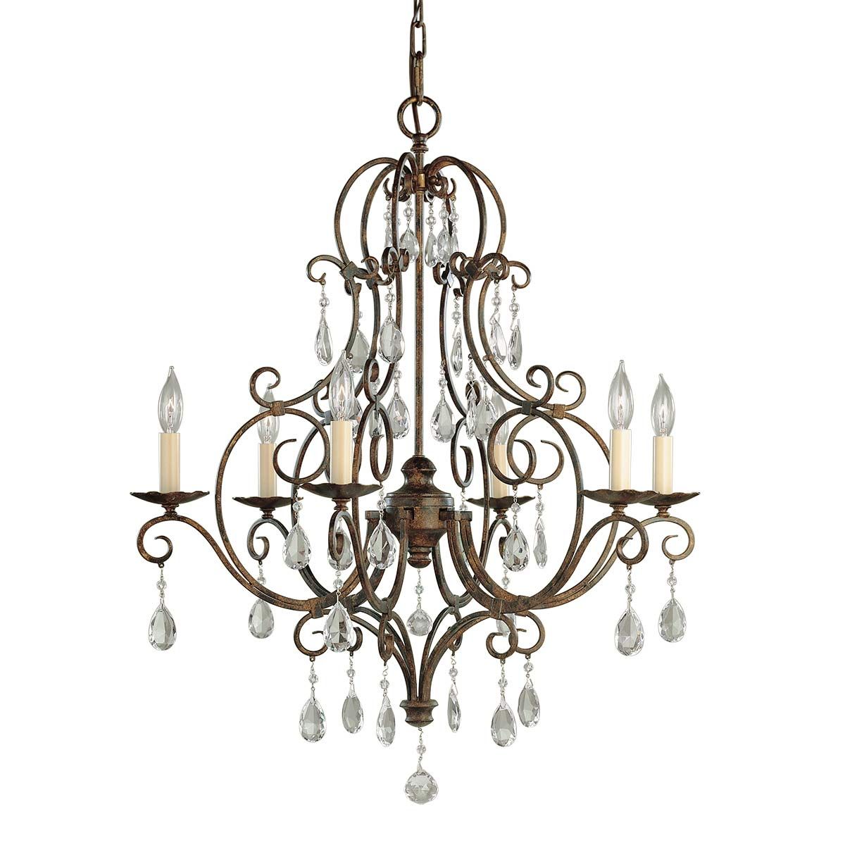 Chateau Mocha Bronze 6-Light European-Inspired Chandelier