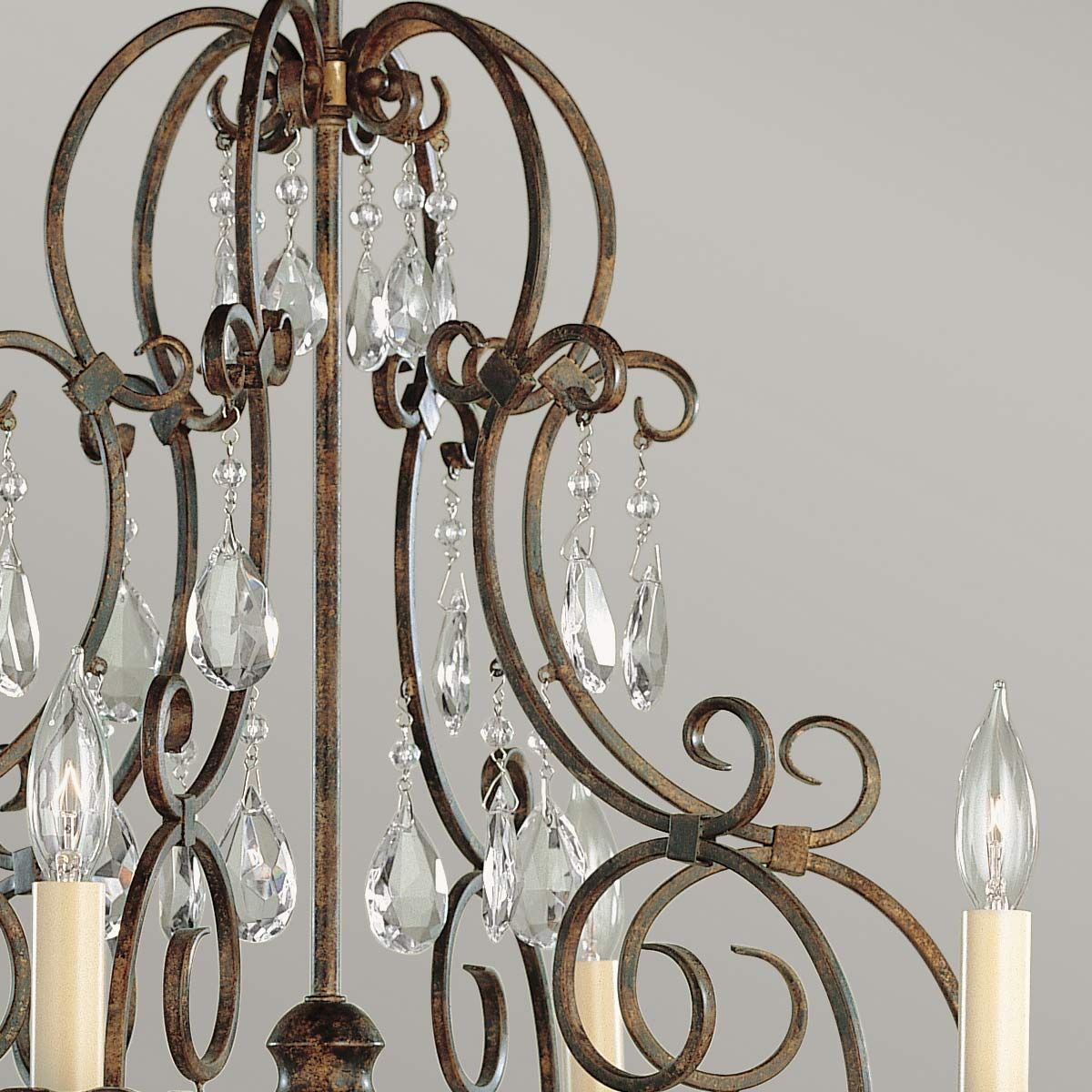 Chateau Mocha Bronze 6-Light European-Inspired Chandelier