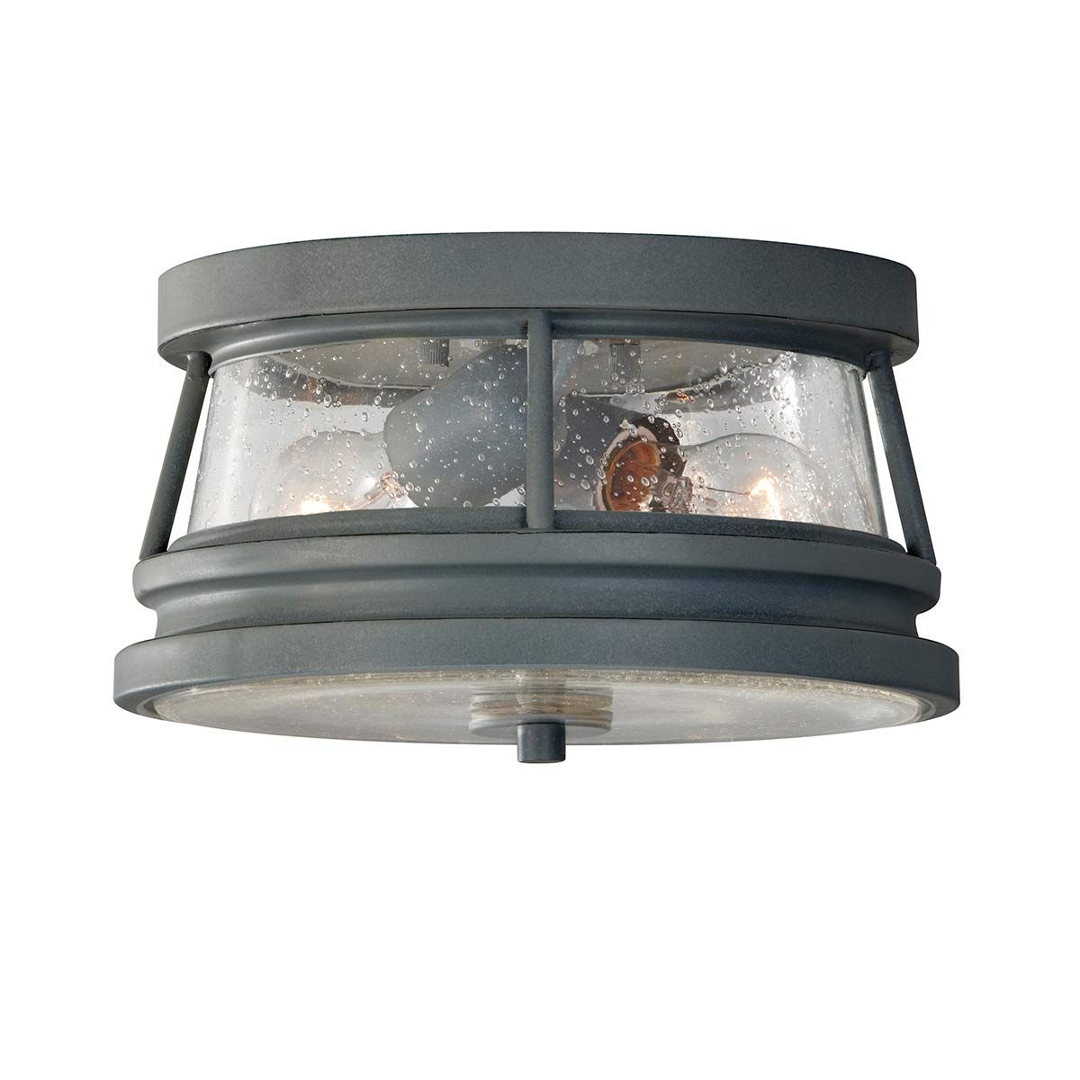 Nautical Storm Grey Ceiling Lantern with Speckled Bubble Glass