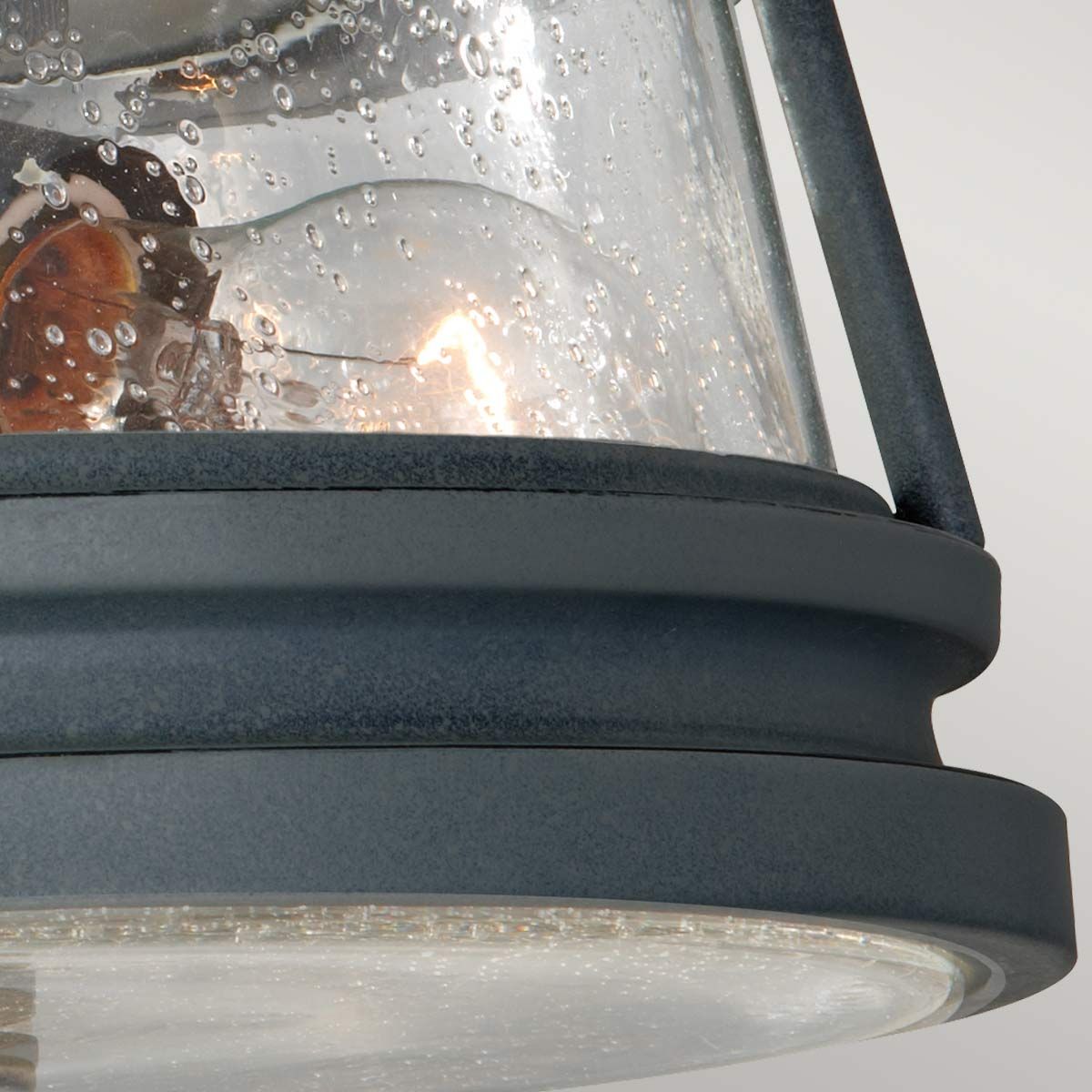Nautical Storm Grey Ceiling Lantern with Speckled Bubble Glass