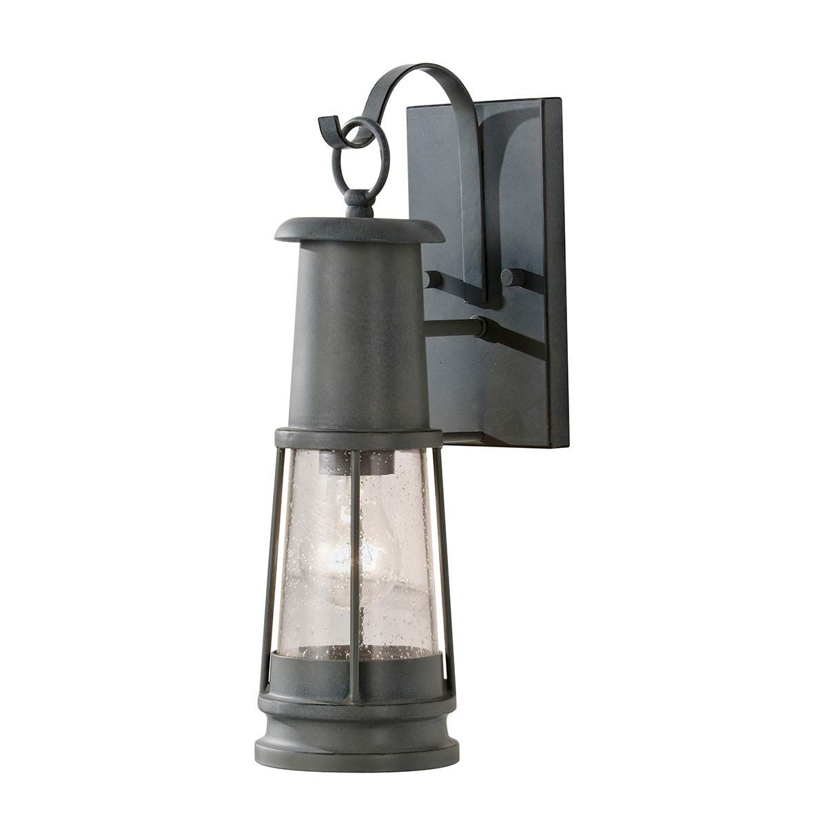 Nautical Storm Cloud Grey Wall Lantern with Blown Speckled Glass