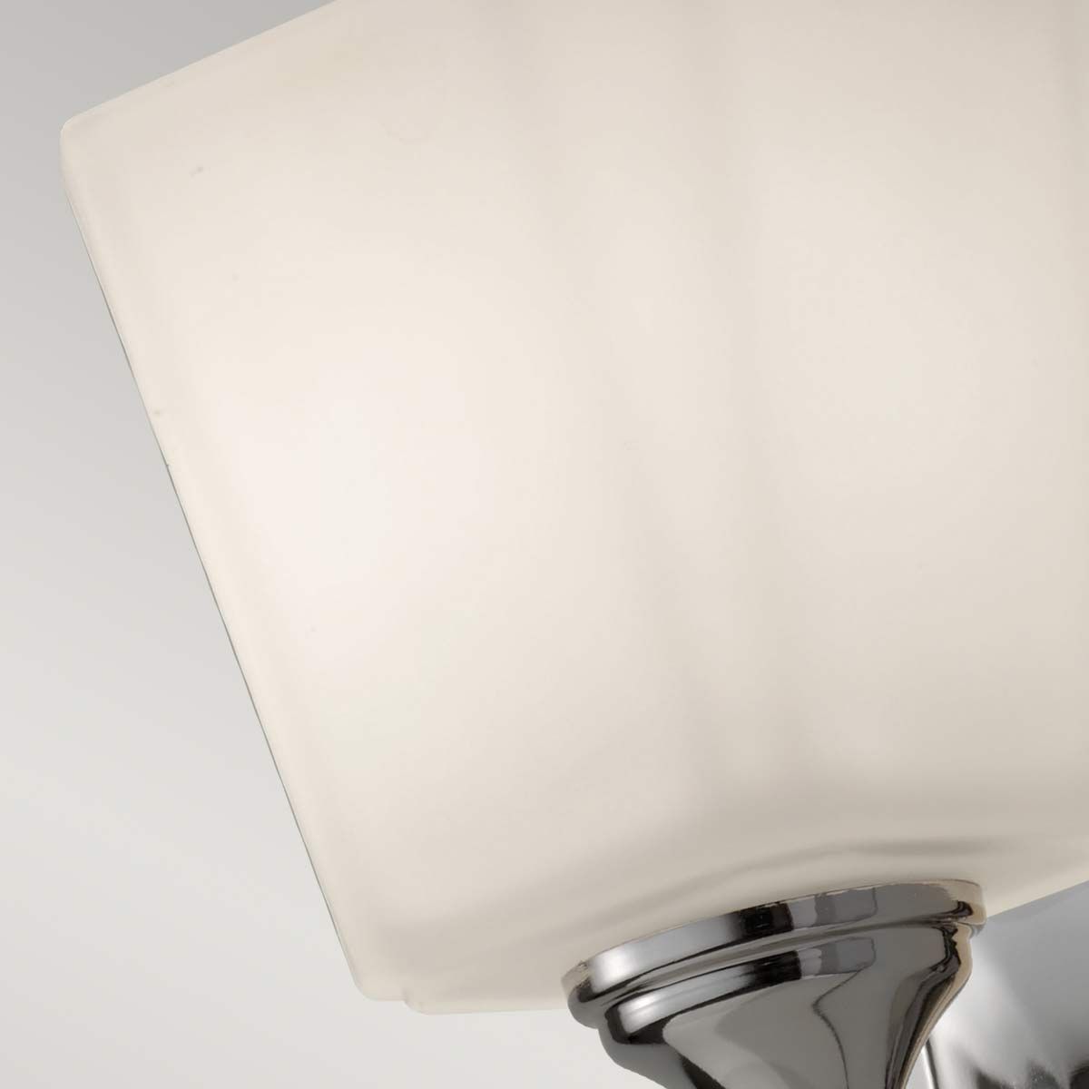 Contemporary Chrome Single Vanity Sconce Light with Etched Glass Shade