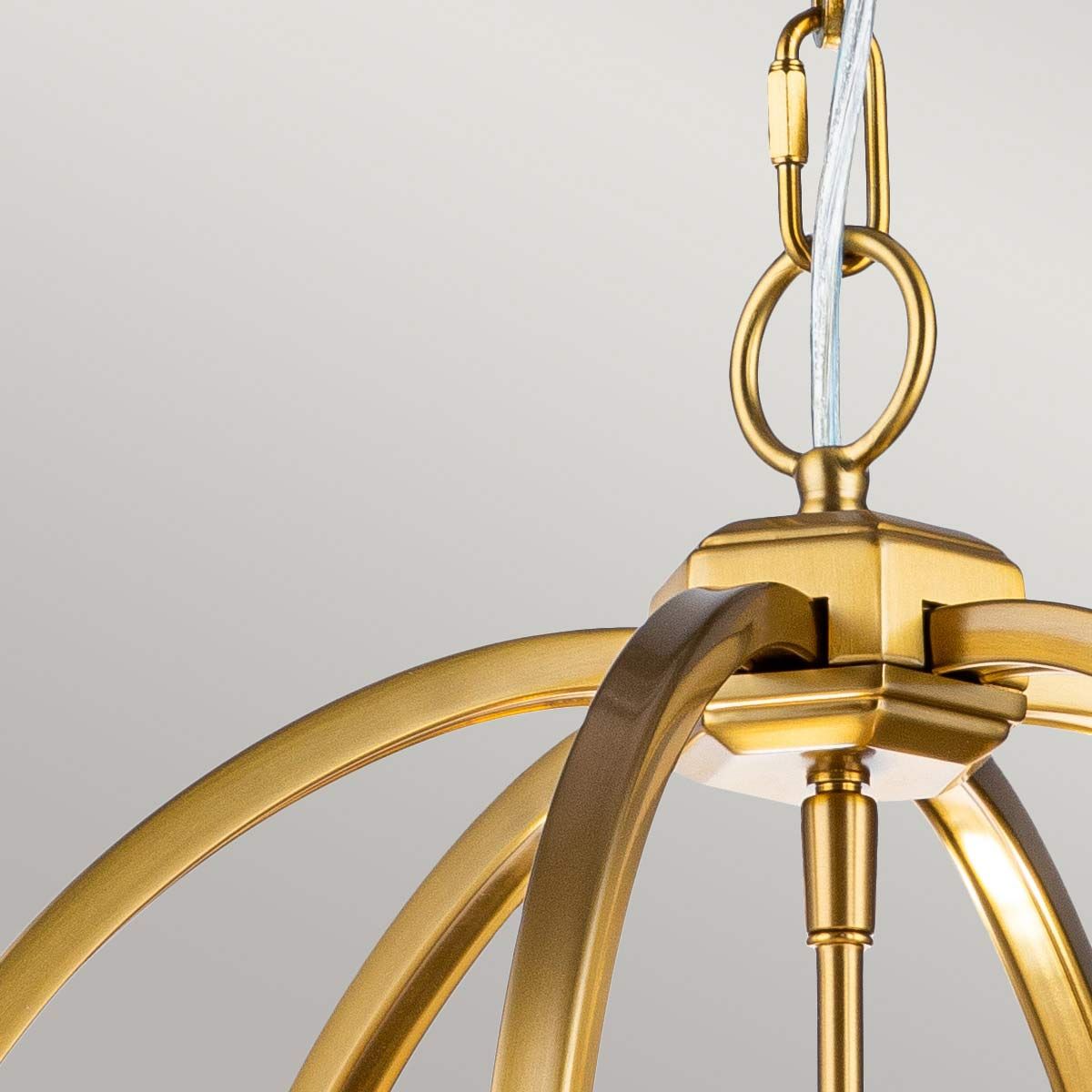 Corinne Elegant 3-Light Brass Pendant Sphere